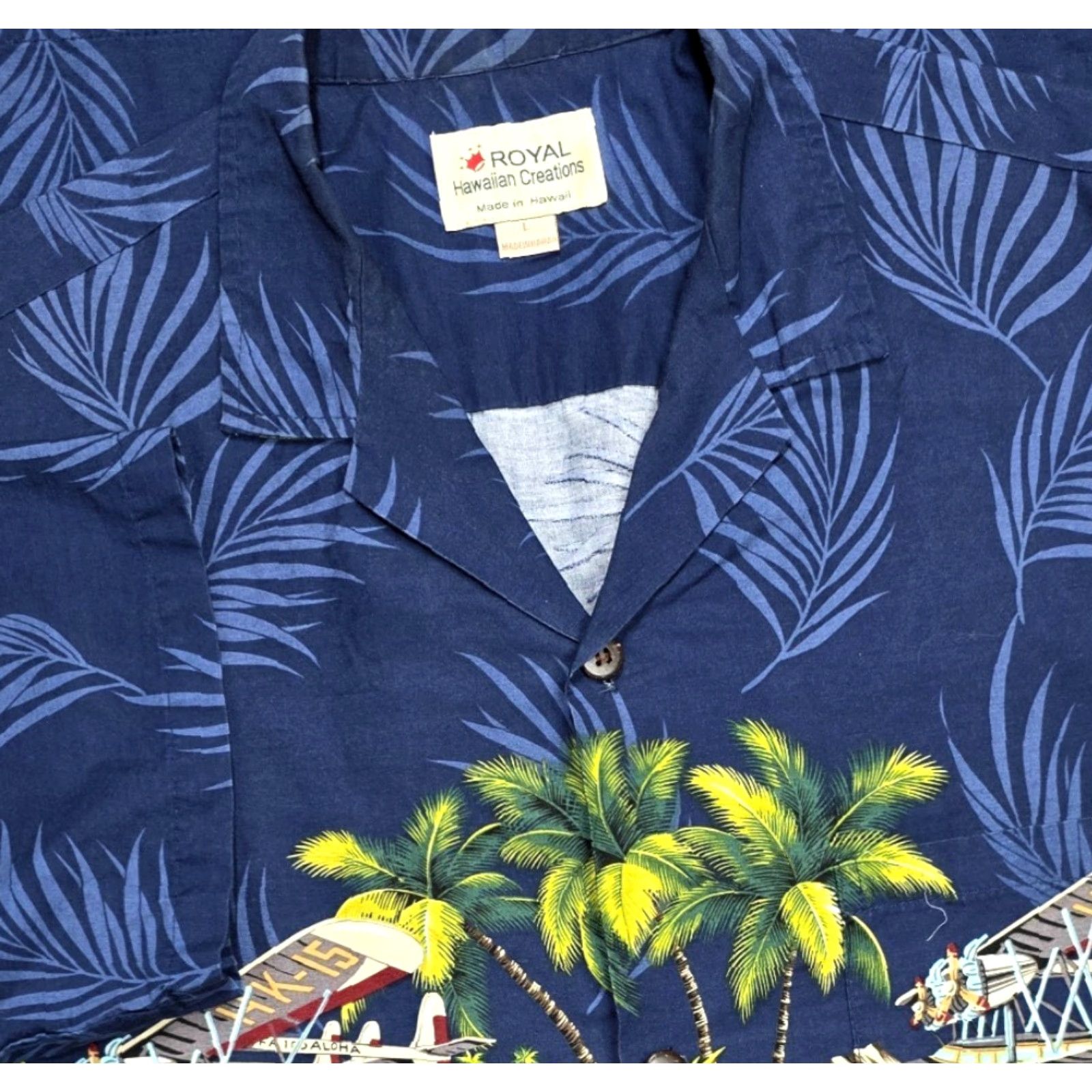 Vintage Royal Hawaiian Mens L Hawaii Beach Aloho Short Sleeve Shirt Vintage Floral Button-Up Shirt Size US L / EU 52-54 / 3 - 2 Thumbnail