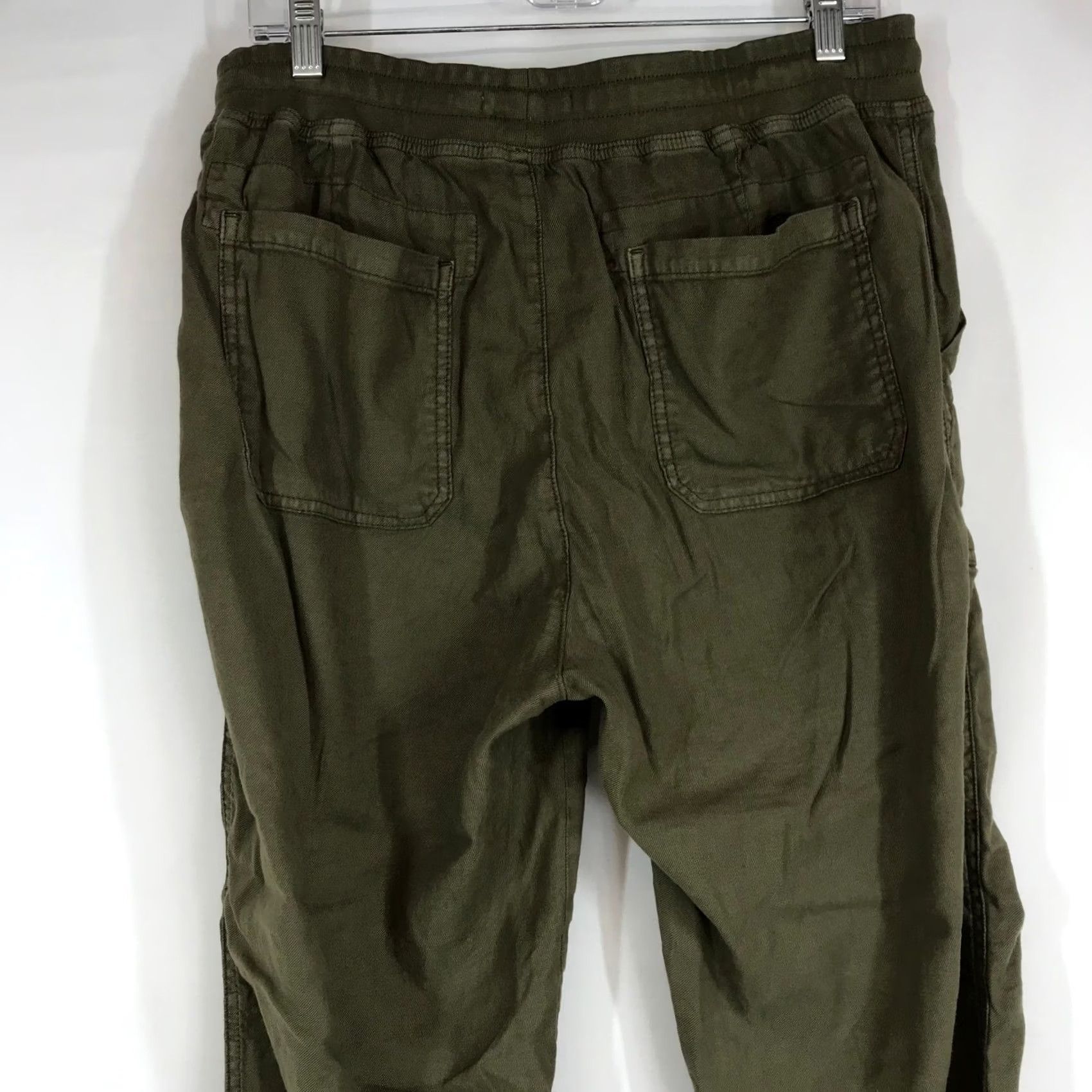 Marine Layer Marine Layer Jogger Pants Olive Green Linen Cotton Blend Pockets XL Womens Casual Comfort Size 40" / US 18 - 5 Thumbnail