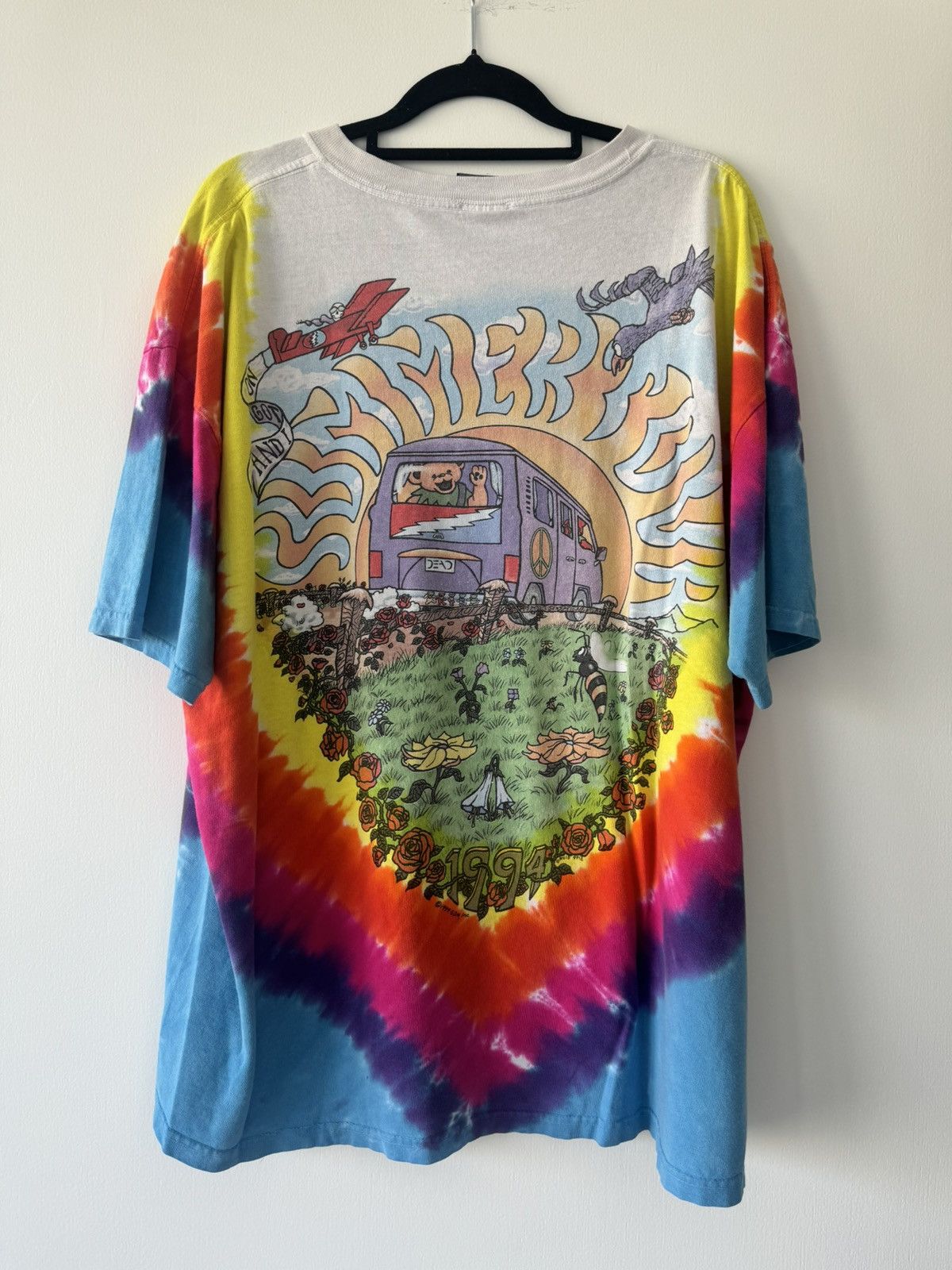 Grateful Dead 1994 Liquid Blue Summer Tour Tie Dye Tee Size US XL / EU 56 / 4 - 9 Thumbnail