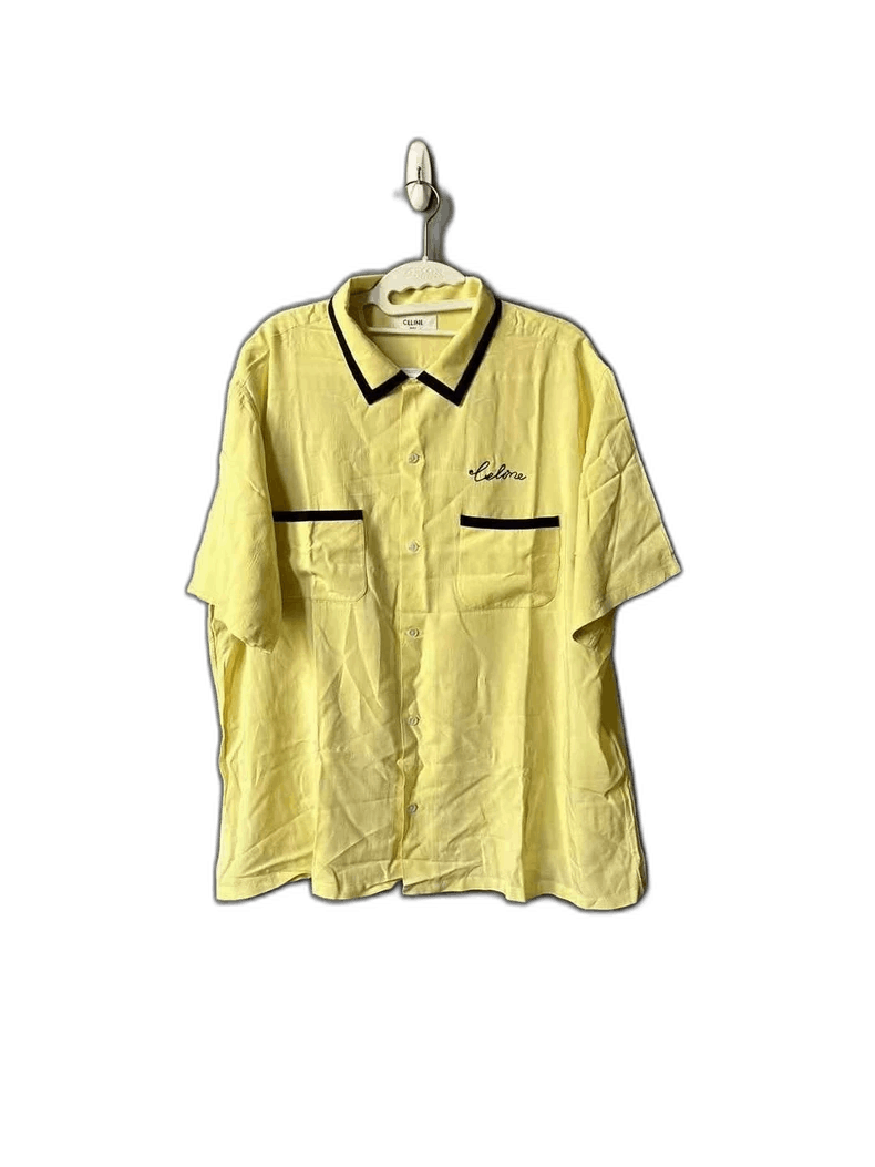 Celine Celine Embroidered Logo Short Sleeve Shirt Size XL / US 12-14 / IT 48-50 - 1 Thumbnail