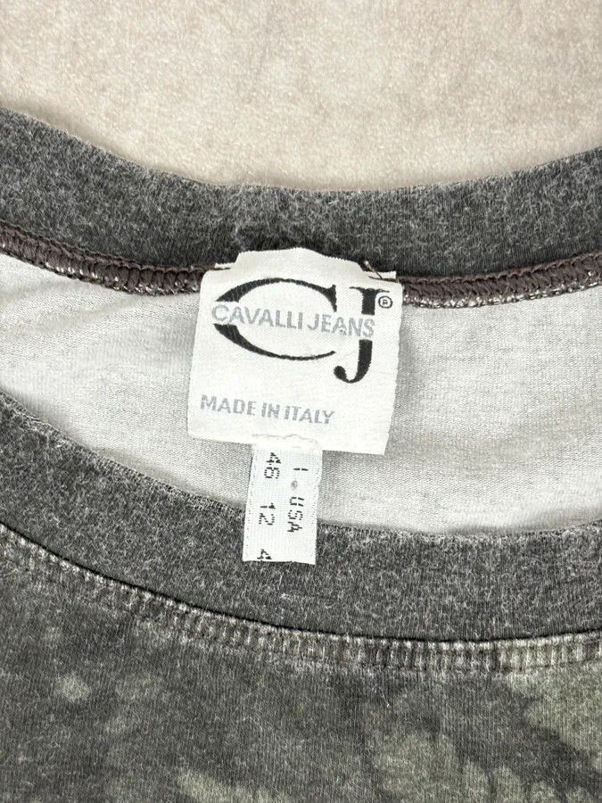 Roberto Cavalli 2000s Cavalli Golden Leaves Khaki Longsleeves Size US S / EU 44-46 / 1 - 8 Thumbnail