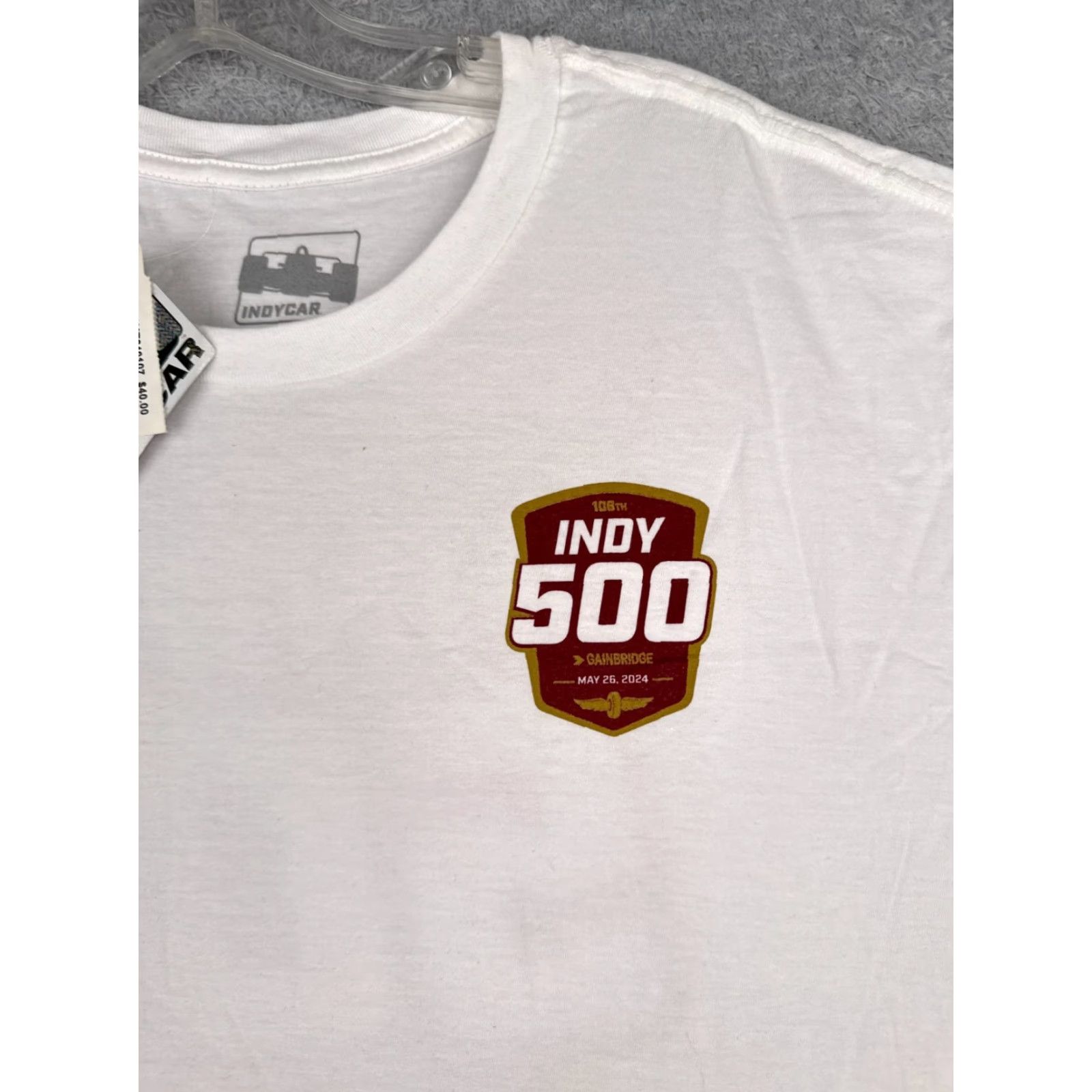 Vintage 2024 Indy 500 Shirt Adult 3XL White Short Sleeve Crew Neck IMS Indycar NEW Size US XXL / EU 58 / 5 - 6 Thumbnail