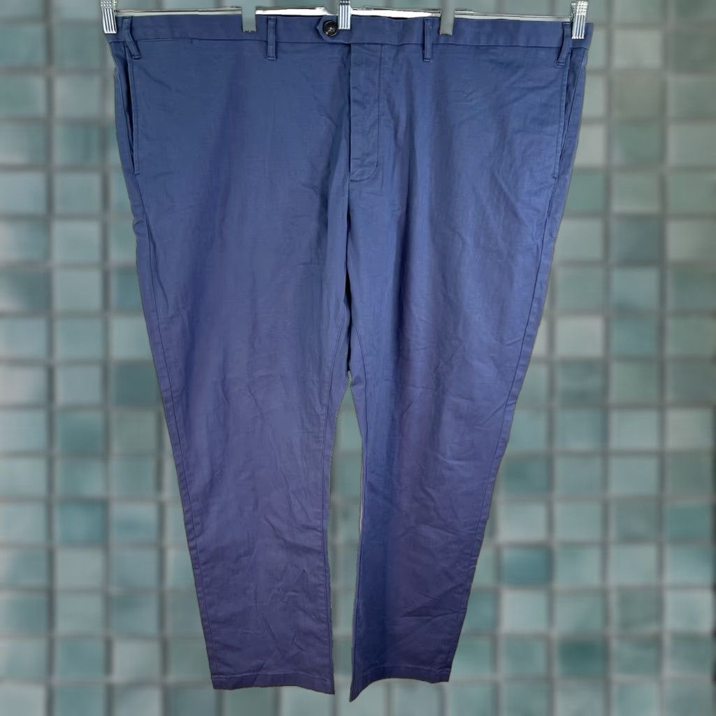 VINTAGE Proper Cloth Pants Men Big Tall 54 X 32 Cotton Linen