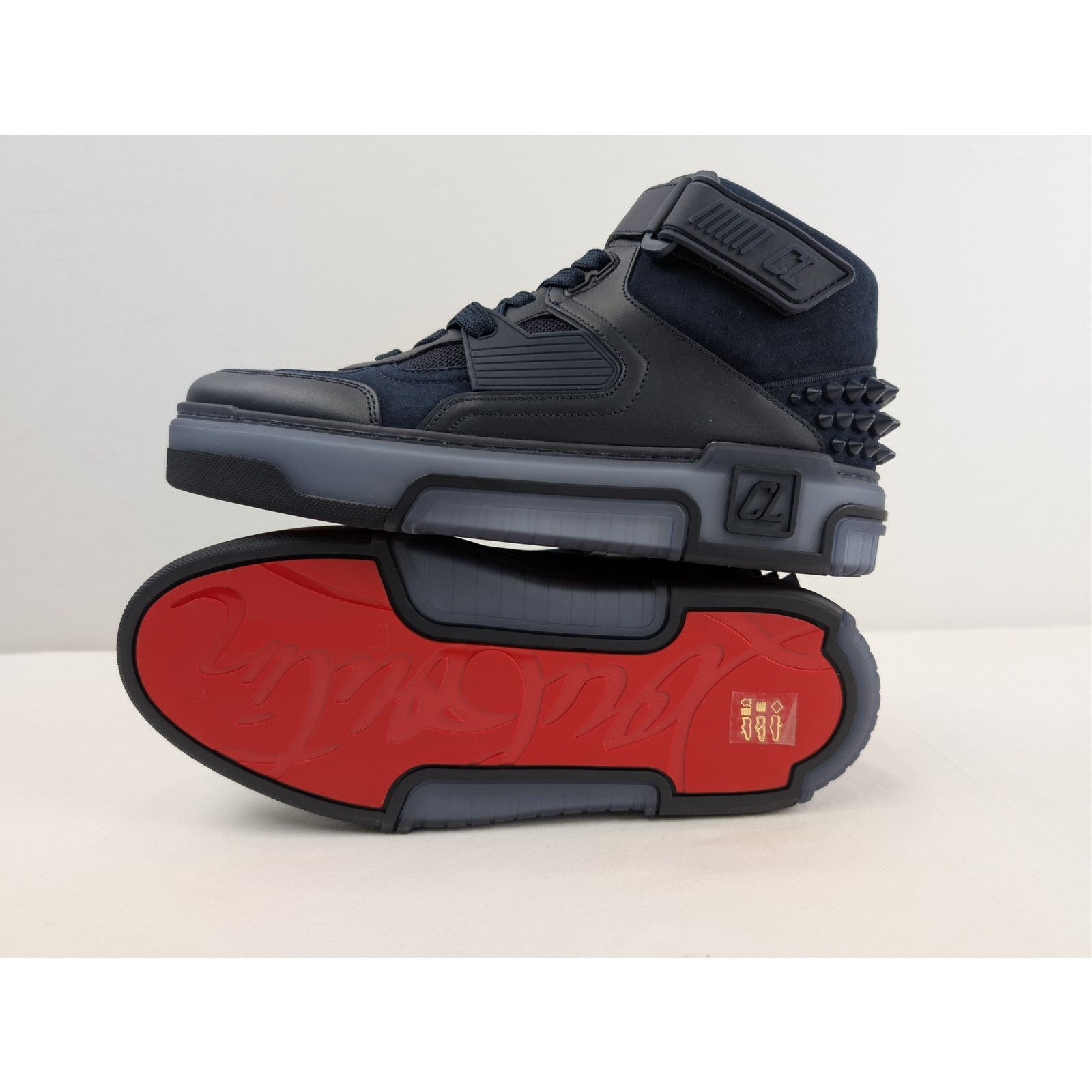 Christian Louboutin o1rshd1 Astroloubi Mid Flat Sneakers in Marine Blue Size US 9.5 / EU 42-43 - 14 Thumbnail