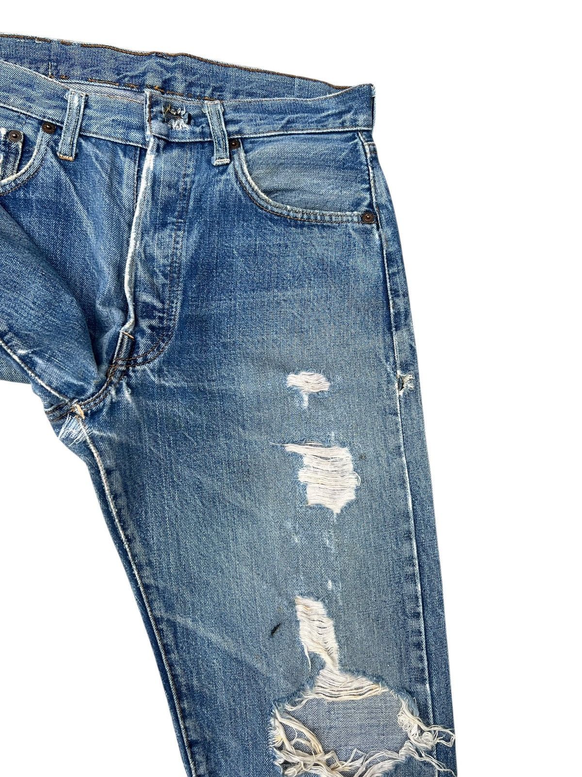 Levi's True 60s 70s Levi’s 501 Big E Distress Denim Selvedge Jeans Size US 30 / EU 46 - 11 Thumbnail