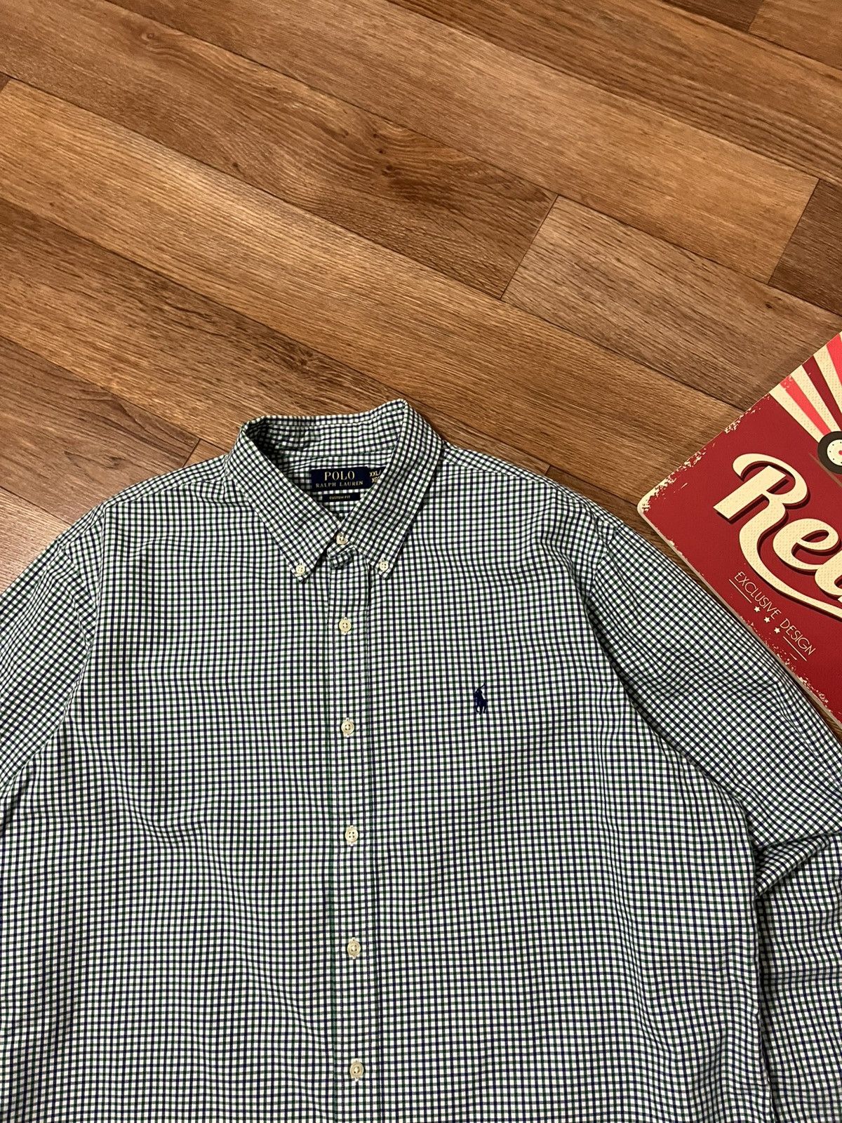 Polo Ralph Lauren Vintage Polo Ralph Lauren Checked Pattern Long Sleeve Shirt Size US XXL / EU 58 / 5 - 2 Thumbnail