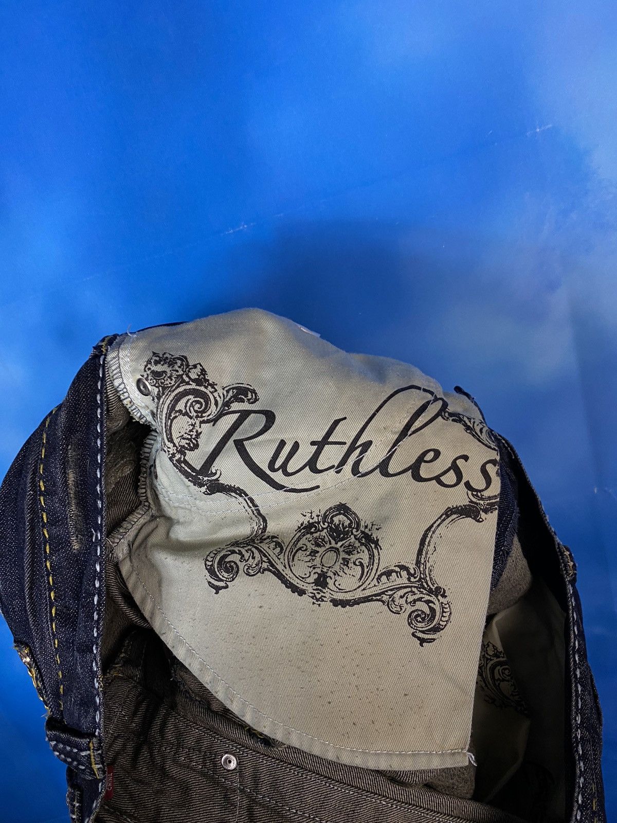 Japanese Brand × Vintage Ruthless Art sk8 rap baggy pants y2k Ed Hardy style Size US 38 / EU 54 - 13 Thumbnail