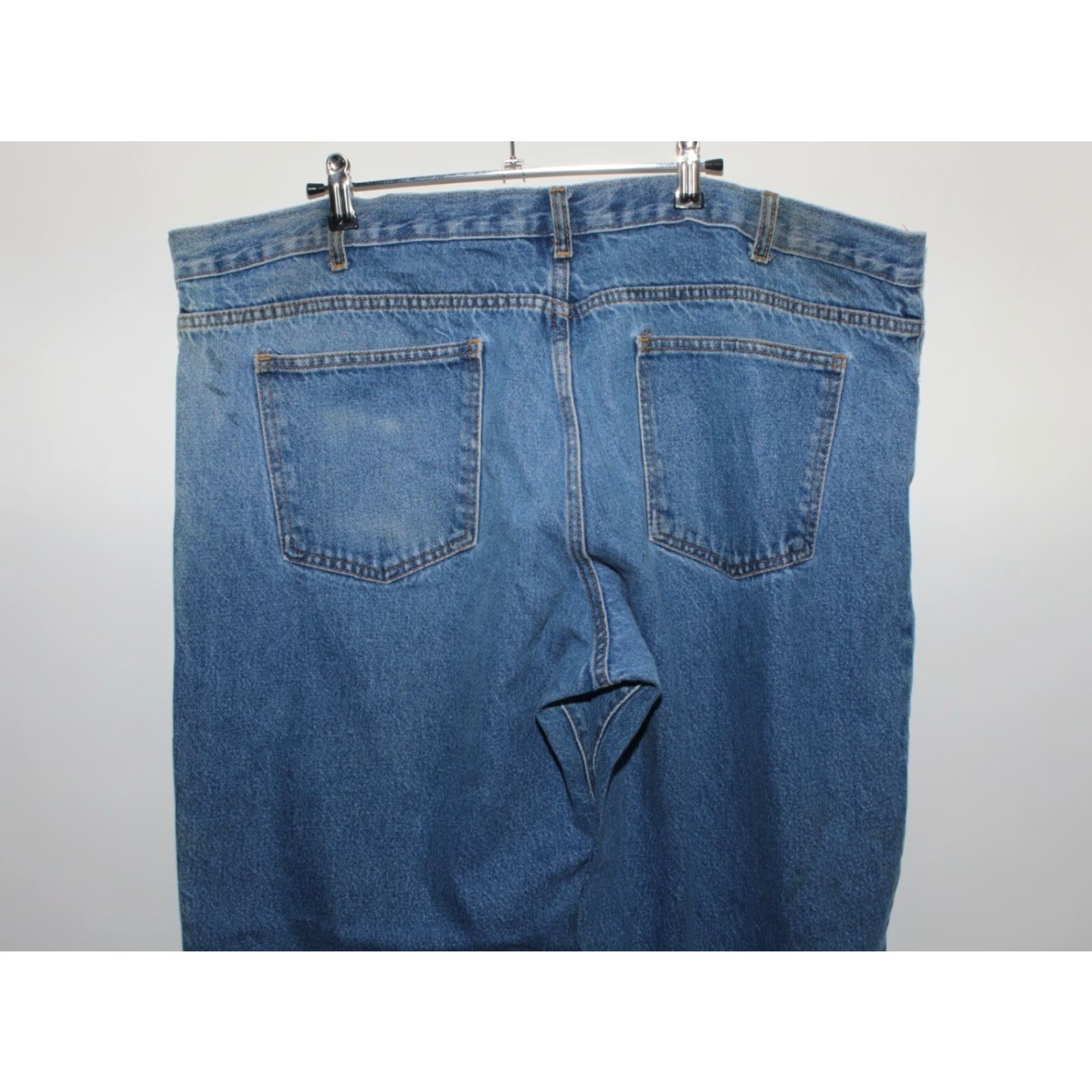 Faded Glory Faded Glory Jeans Mens Straight Denim High Rise 44x32 Blue 100% Cotton 5-Pocket Belt Loops Mens Size US 44 / EU 60 - 4 Thumbnail