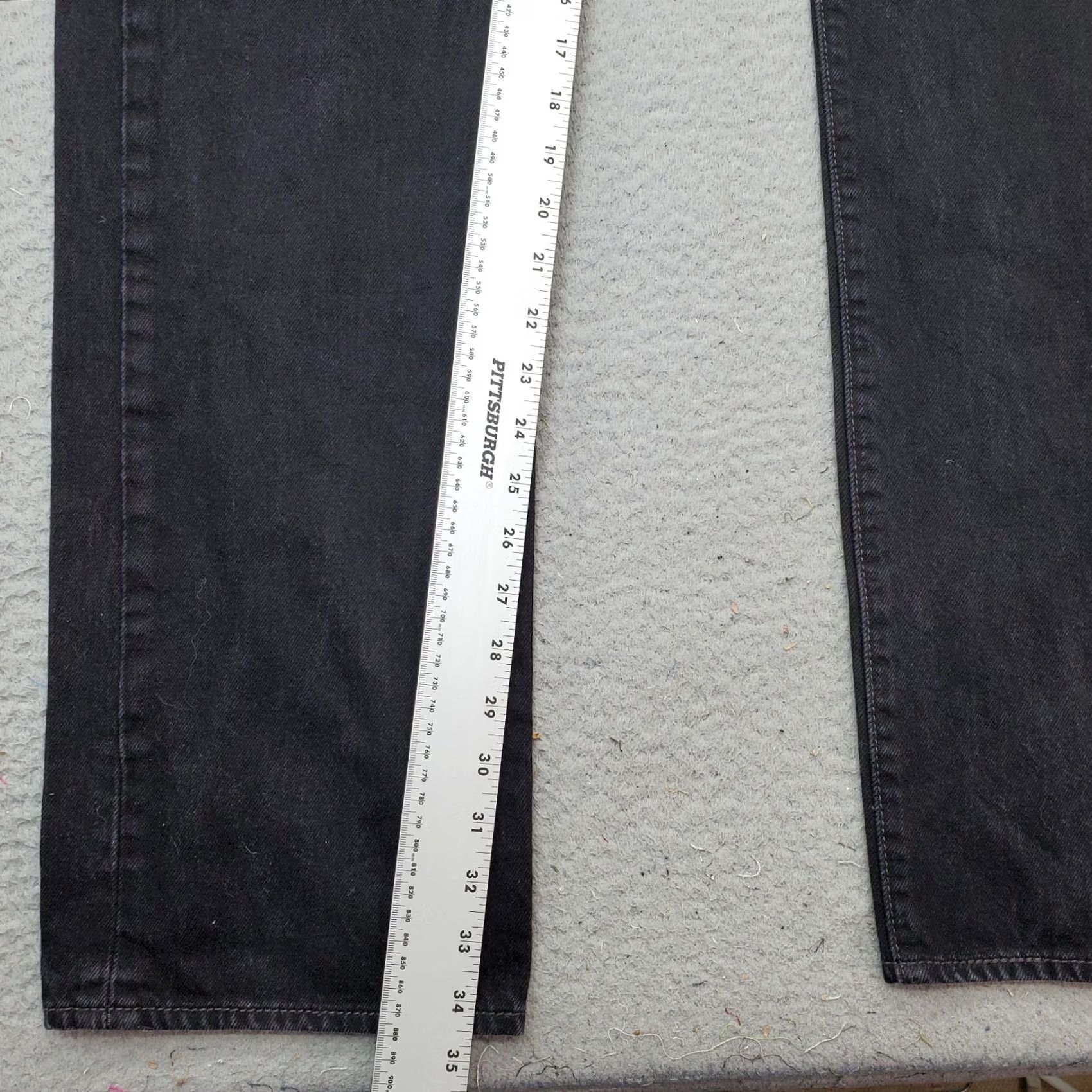 Levi's Levi's 501 Jeans Men 36/36 Black Denim Rad Tab Button Fly Straight Jeans Regular Inseam 34.5 100% Cotton Vintage No Mens Size US 36 / EU 52 - 4 Thumbnail