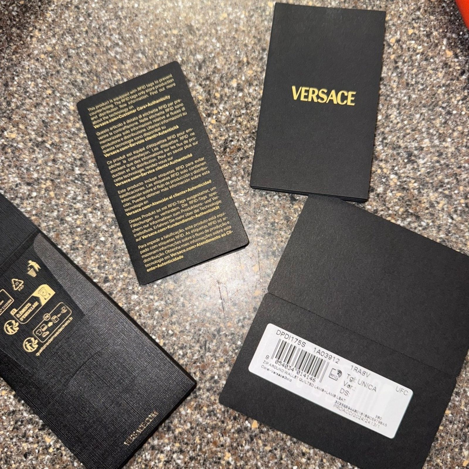 Versace Versace La Medusa Quilted Leather Long Zip Wallet- Coral Size ONE SIZE - 7 Thumbnail