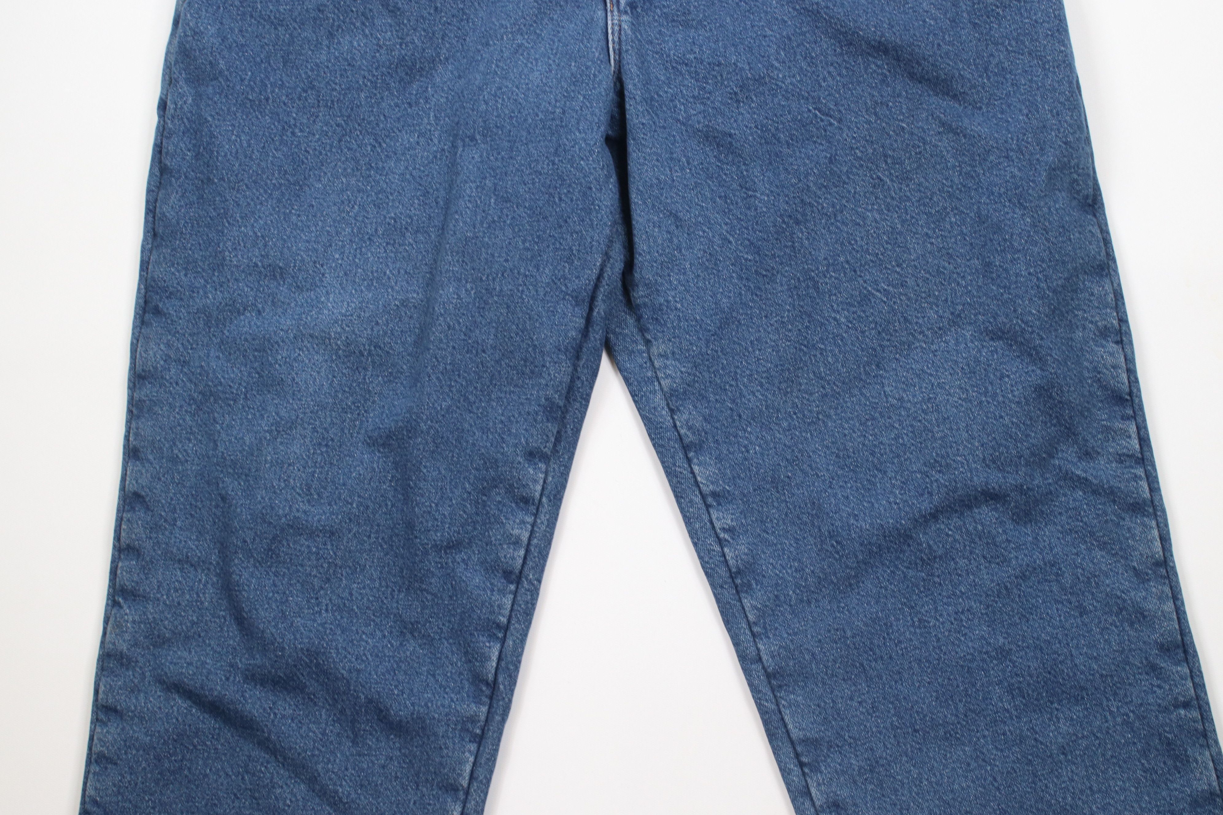 L.L. Bean × Vintage Vintage 90s LL Bean Relaxed Fit Fleece Lined Heavy Jeans Size 42" / US 20 - 4 Thumbnail