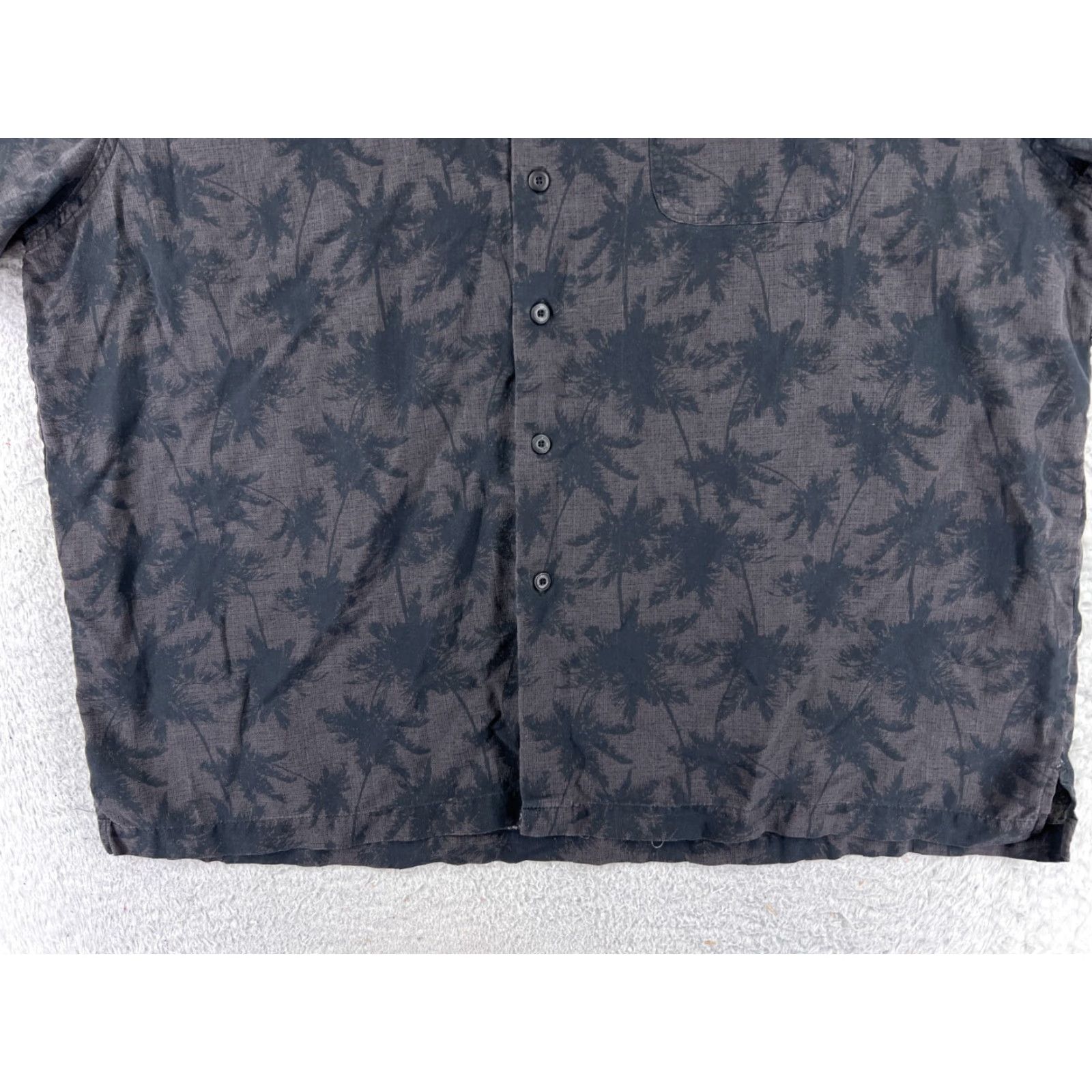 Nat Nast VINTAGE Nat Nast Shirt Mens 2XL Gray Palm Silk Blend Hawaiian Camp Short Sleeve Size US XXL / EU 58 / 5 - 5 Thumbnail