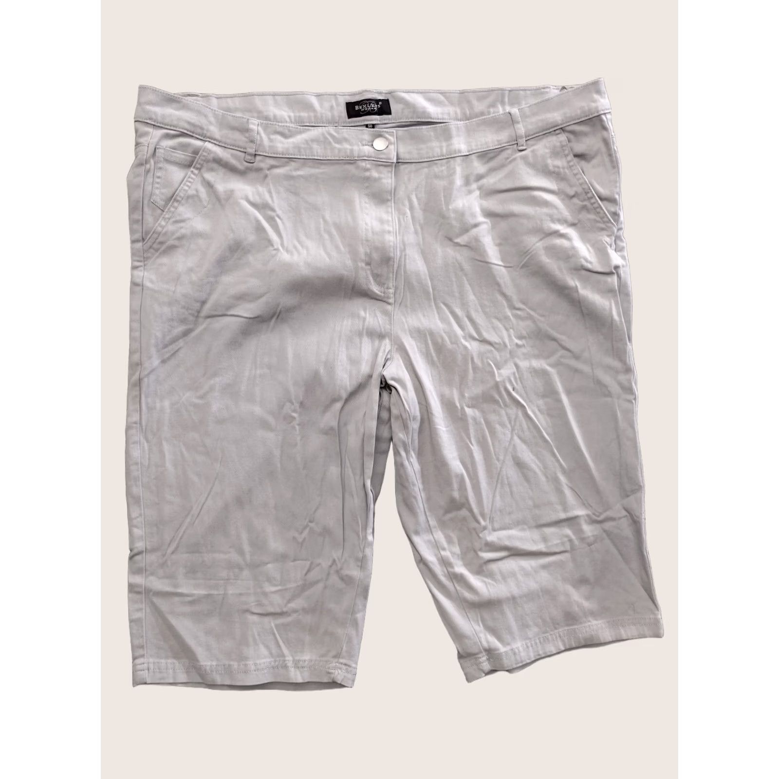 Vintage Bexley's Woman Cotton Relaxed Chino Long Shorts Classic White Size 50 Size 36" / US 14 / IT 50 - 1 Thumbnail