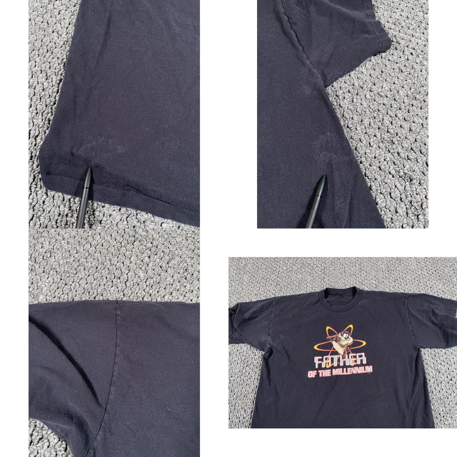 Vintage VINTAGE Looney Tunes Tasmanian Devil T-Shirt Graphic Tee Adult XL Black 90s Cartoon Mens Size US XL / EU 56 / 4 - 8 Thumbnail