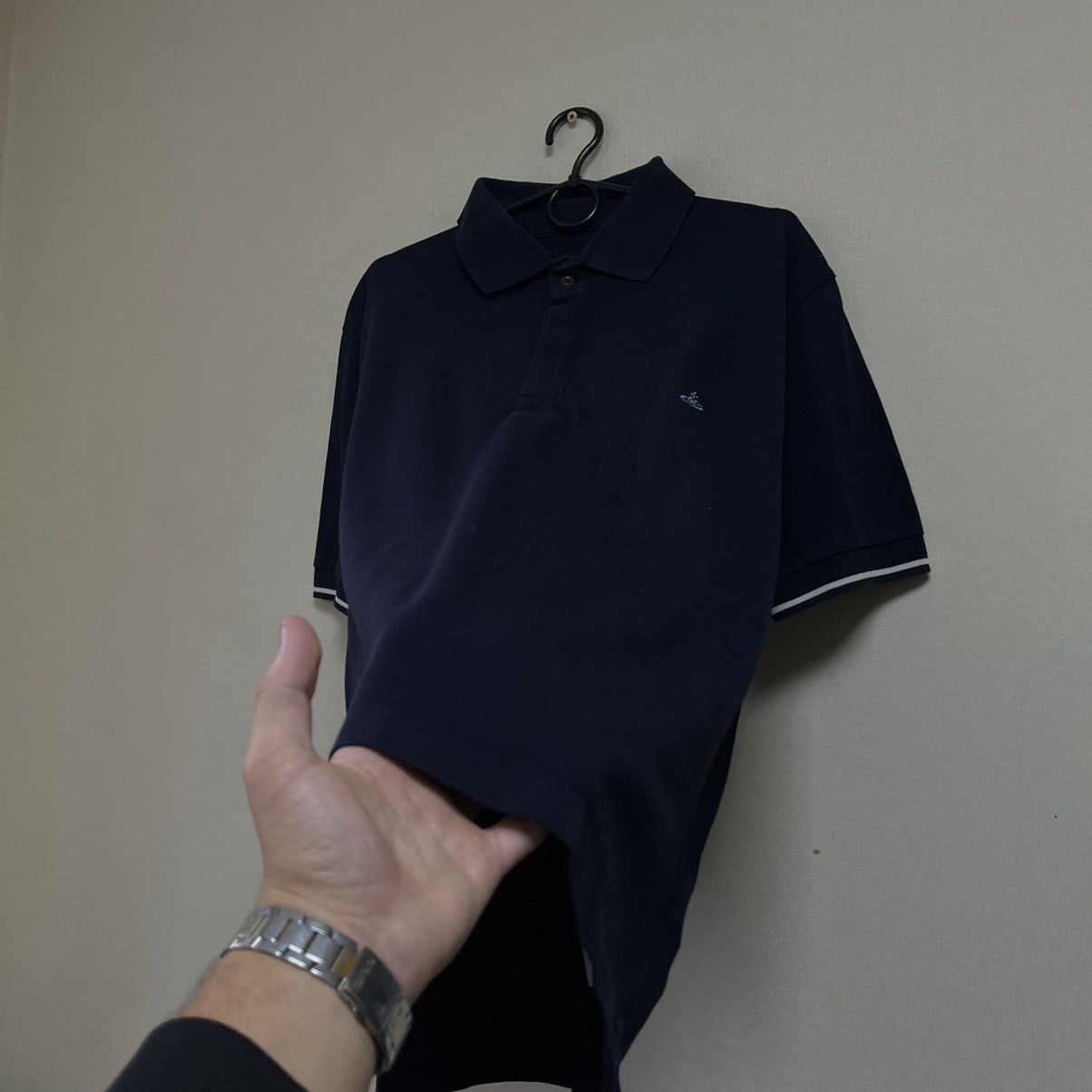 Vivienne Westwood Vivienne Westwood Polo T-Shirt Vintage Small Orb Logo Luxury Size US XL / EU 56 / 4 - 4 Thumbnail