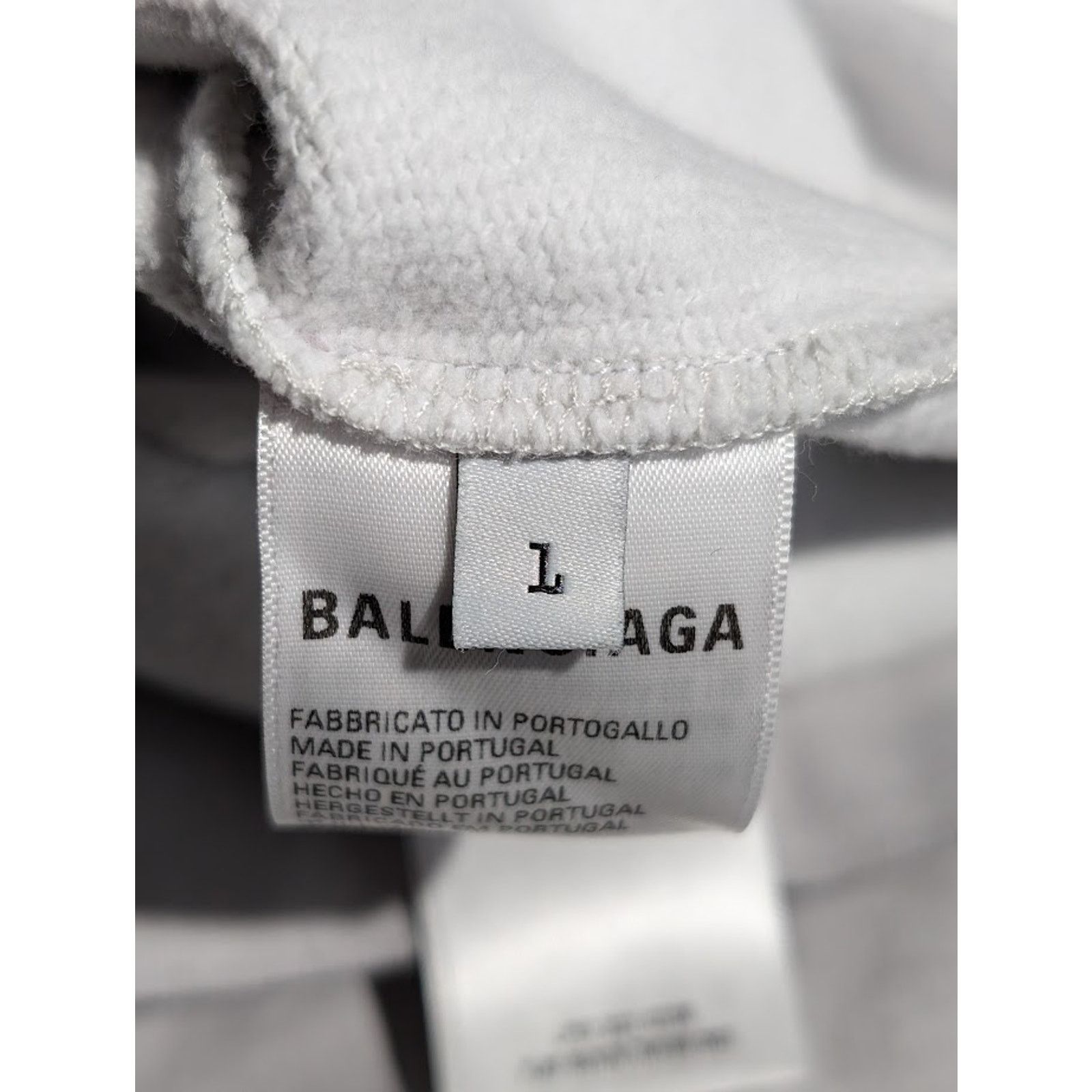 Balenciaga o1rshd1 Q:4 / Logo Printed Hoodie in Dirty White Size US S / EU 44-46 / 1 - 19 Thumbnail