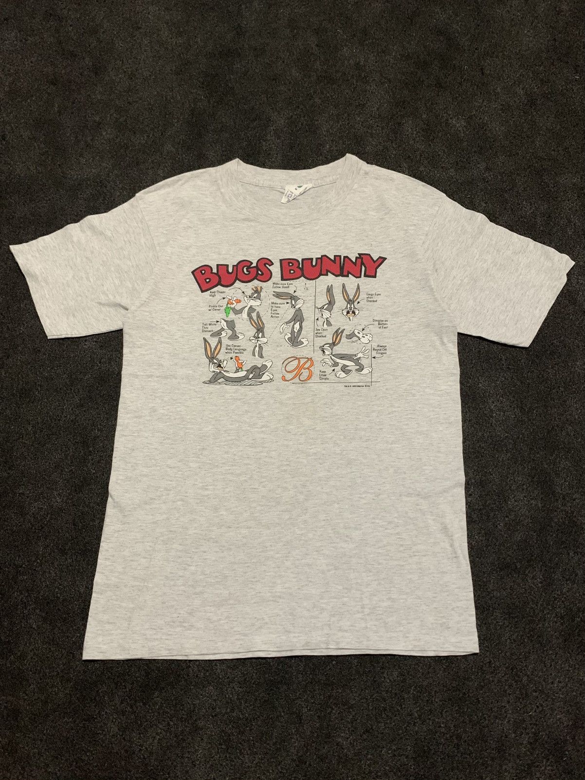 Vintage Vintage 1995 Bugs Bunny How-To-Draw Looney Tunes T-Shirt Size US M / EU 48-50 / 2 - 2 Thumbnail