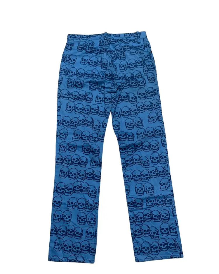 Hysteric Glamour Hysteric Glamour Skull All Over Print Blue Pants Size US 28 / EU 44 - 2 Thumbnail