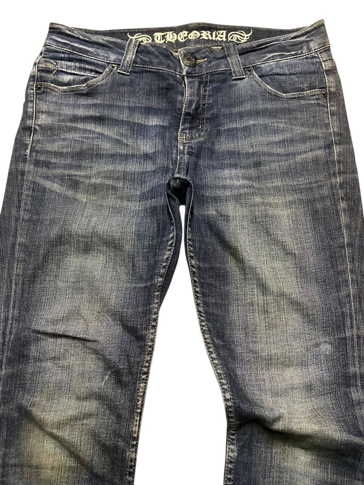 Japanese Brand Vintage Japanese Brand Theoria Embroidery Skinny Fit Jeans Size US 30 / EU 46 - 4 Thumbnail
