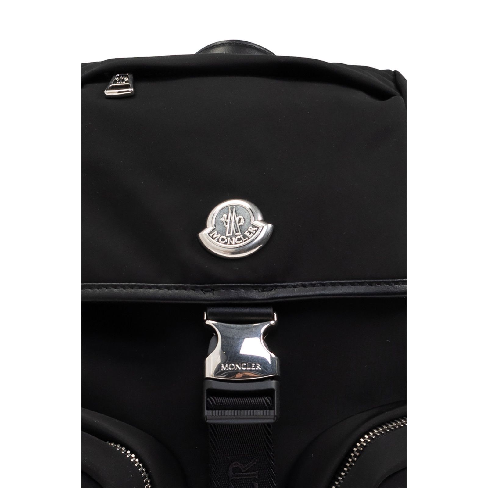 Moncler MONCLER Applique Black Nylon Backpack New Size ONE SIZE - 4 Thumbnail