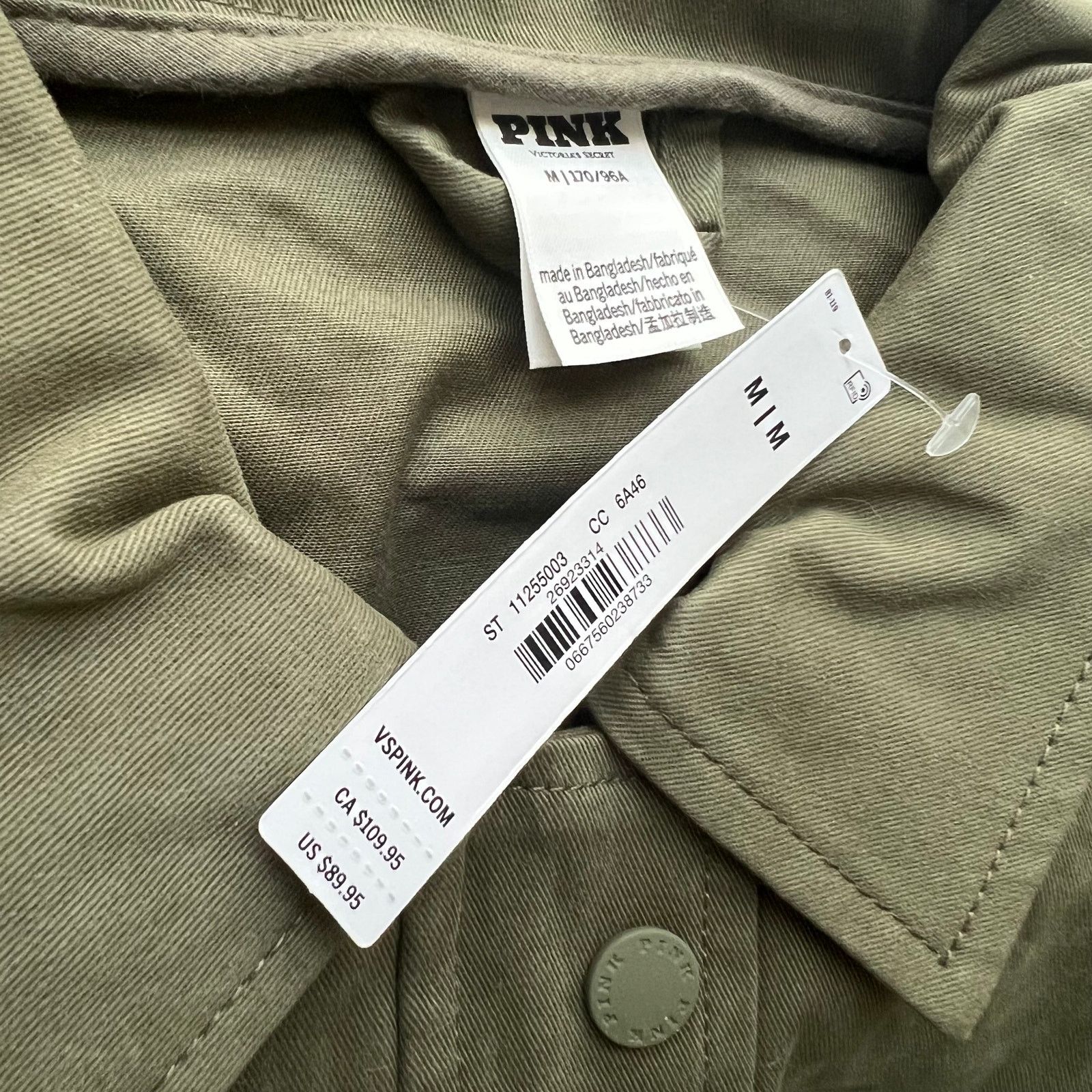 Victoria's Secret Victoria's Secret Pink Olive Cargo Utility Jacket, M Size M / US 6-8 / IT 42-44 - 6 Thumbnail