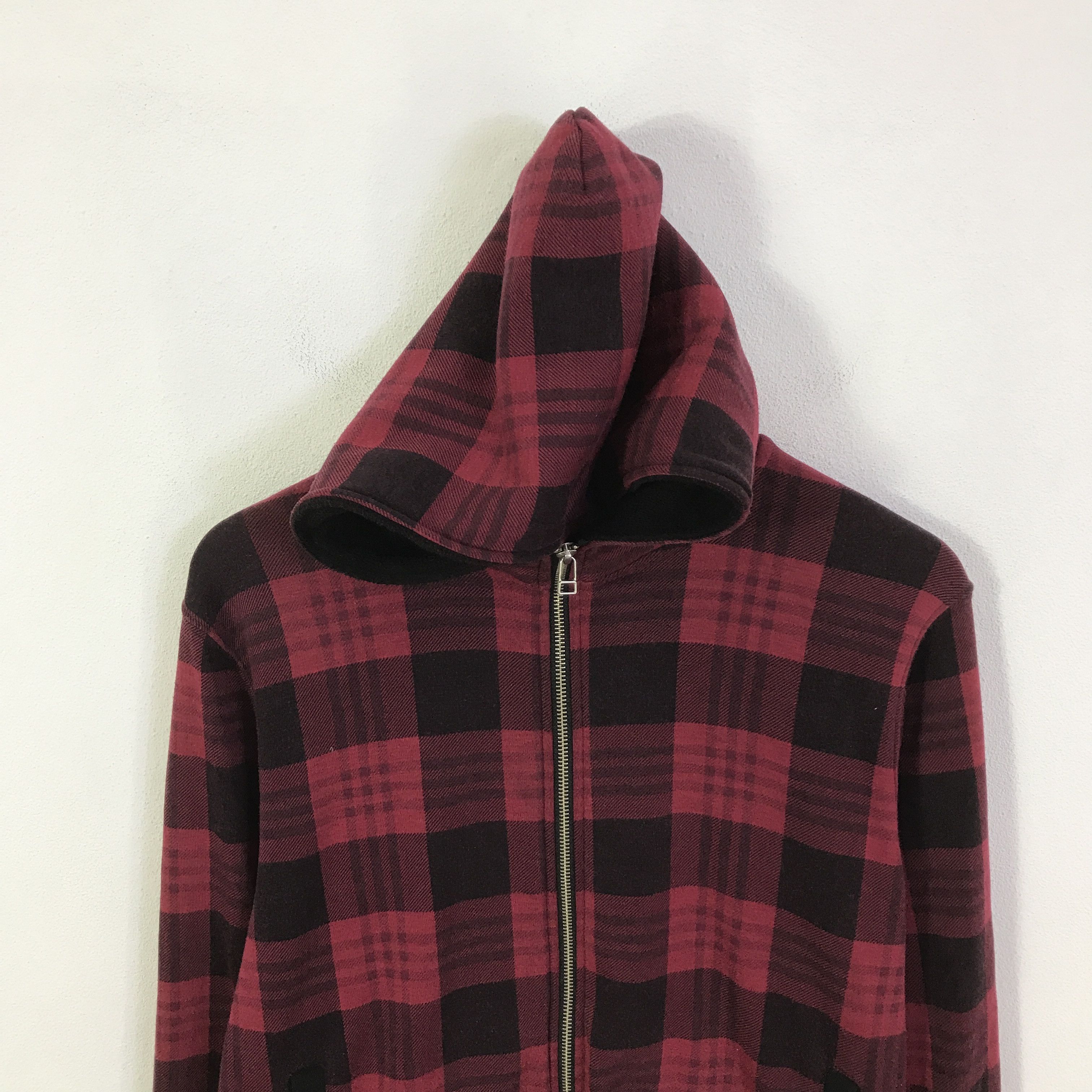 Japanese Brand MOCO MOCO Japanese Tartan hoodie Jacket K115B13 Size US M / EU 48-50 / 2 - 2 Thumbnail