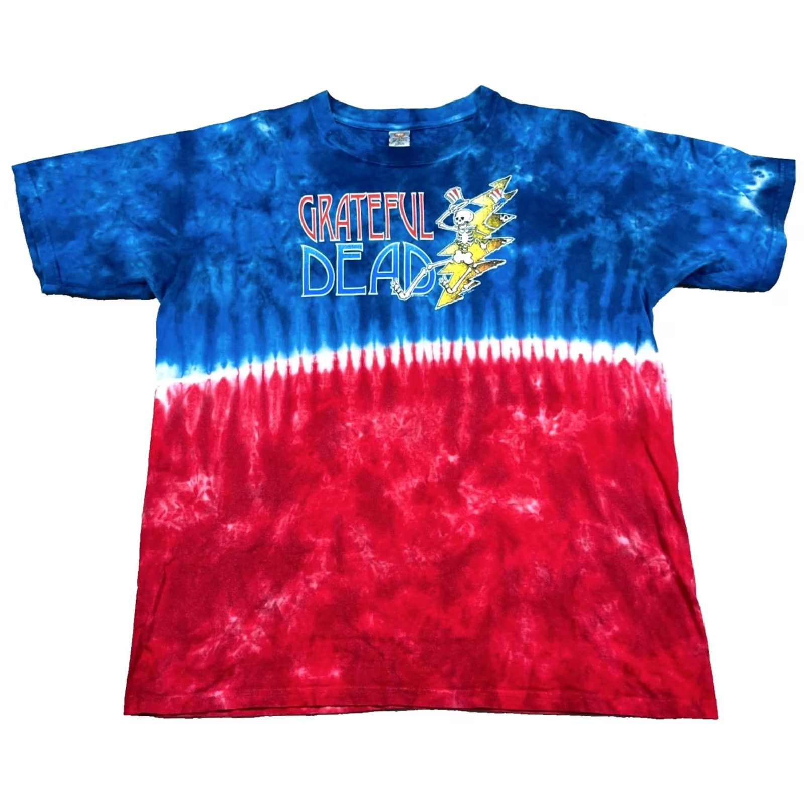 Vintage VINTAGE Grateful Dead Shirt Men Large Blue Red Tie Dye Skeleton 2010 Adult Sundog Graphic Tee Crew Neck Short Sleeve Jersey Cotton Size US L / EU 52-54 / 3 - 2 Thumbnail