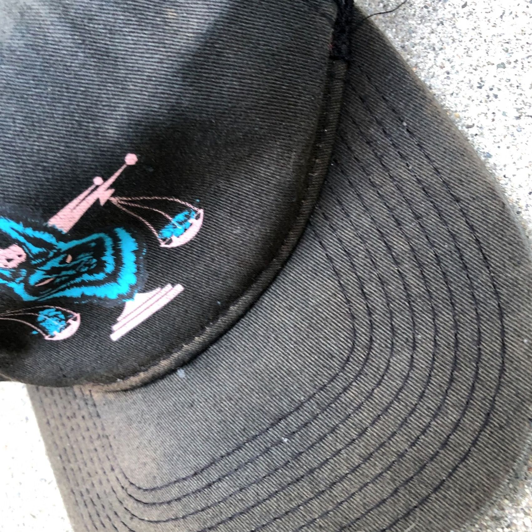 Vintage VINTAGE OTTO Wolf Scale Trucker Hat Men One Size Snapback Black Cap Size ONE SIZE - 3 Thumbnail