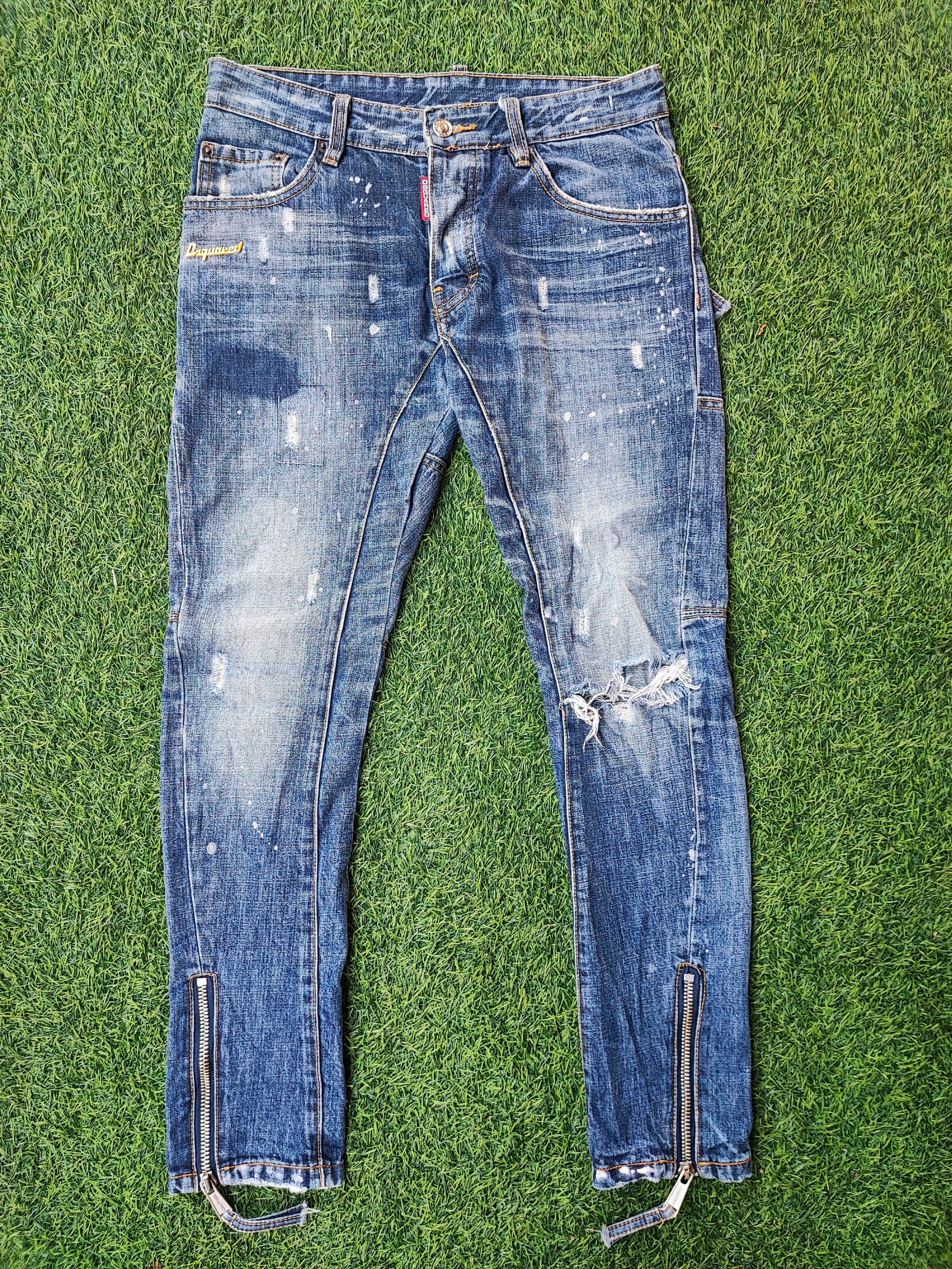 Dsquared2 Dsquared2 Thrashed Distressed Jeans ERD Grunge Chrome Size US 31 - 2 Thumbnail