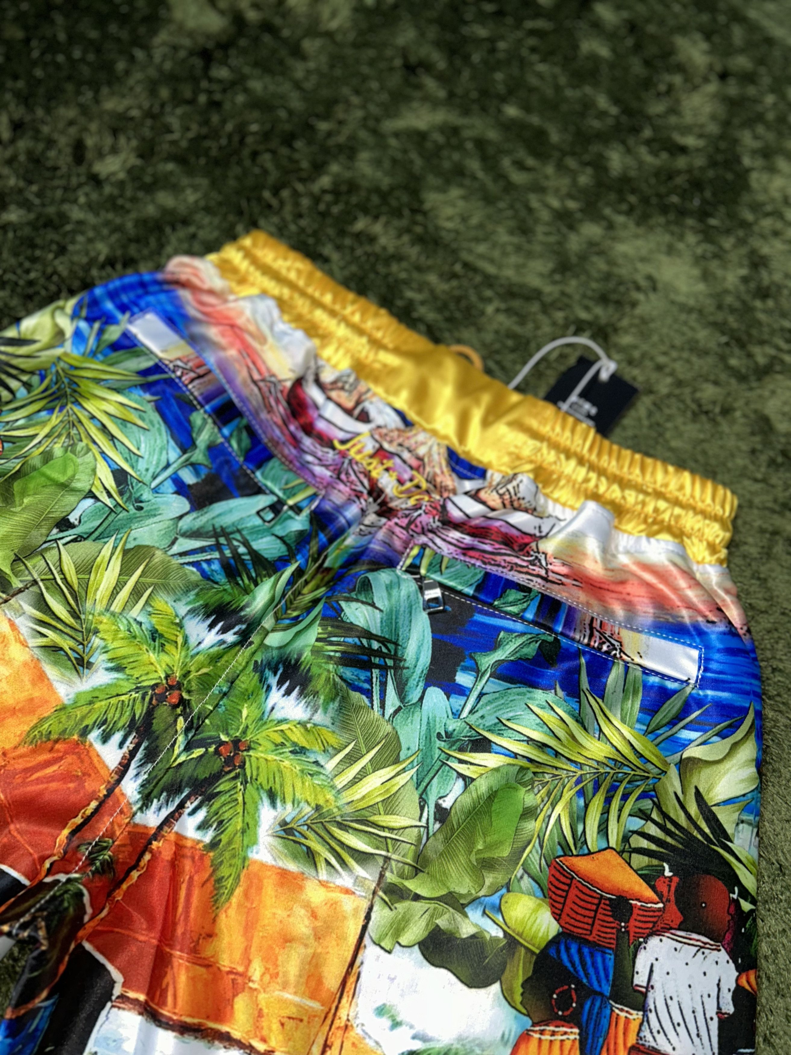 Designer × Just Don [S] Just don don c basketball shorts multi yellow Size US 32 / EU 48 - 6 Thumbnail