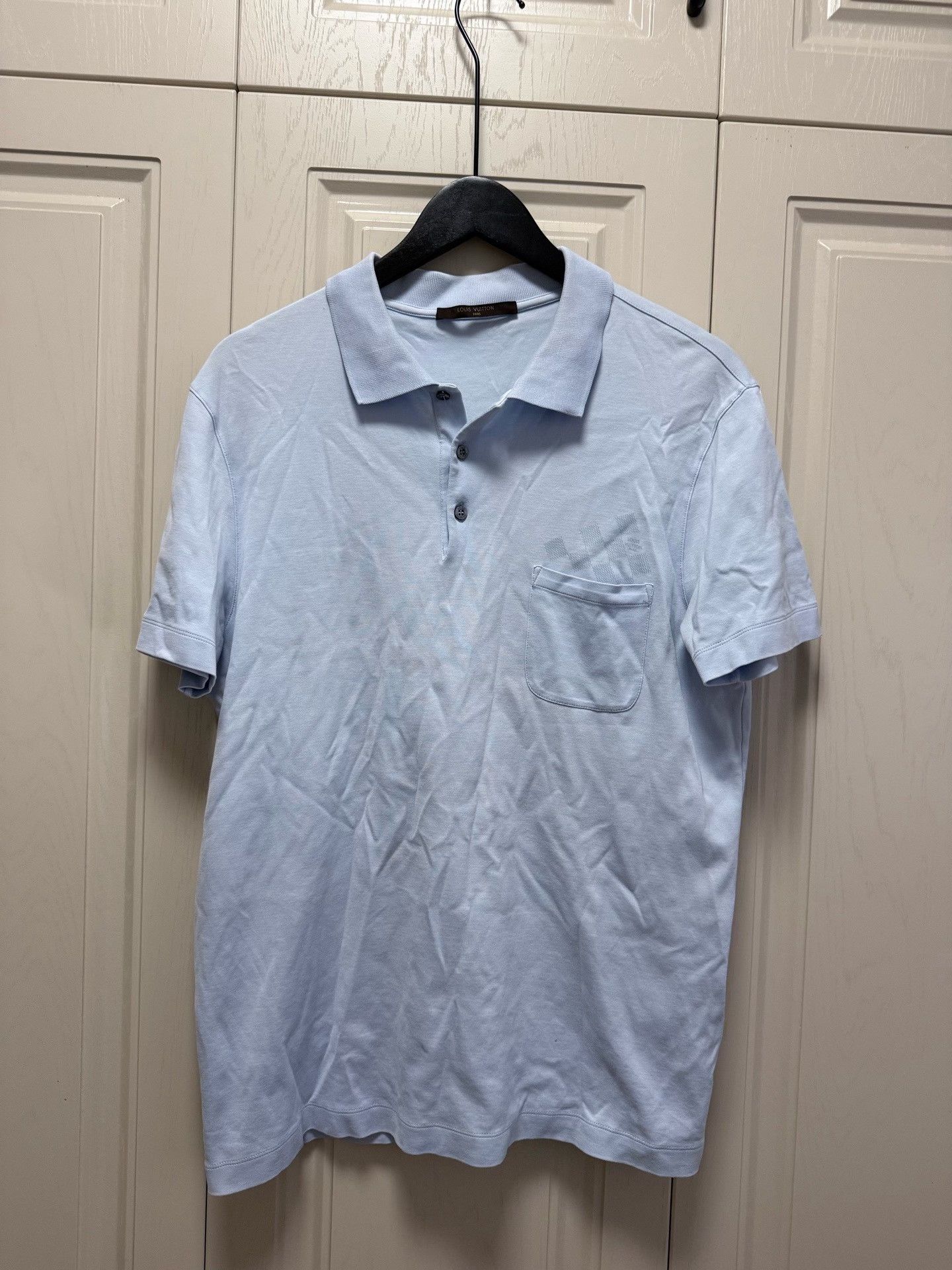 Louis Vuitton Louis Vuitton Light Blue Polo Shirt Size US XL / EU 56 / 4 - 1 Thumbnail