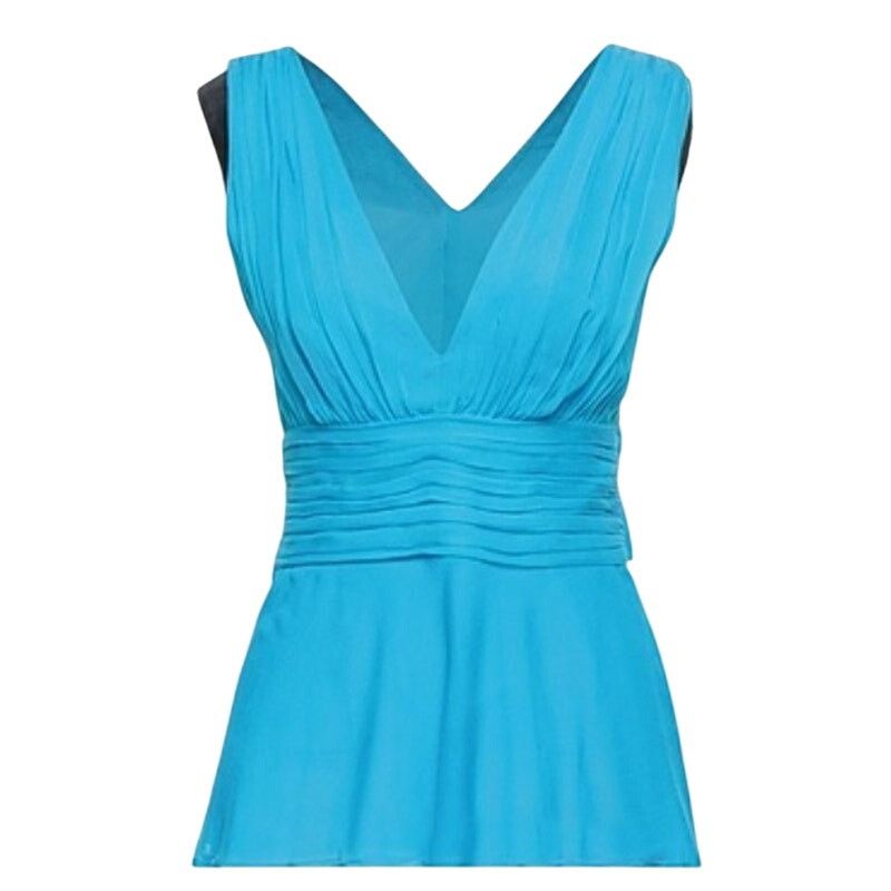 Emilio Pucci Emilio Pucci Gathered silk and cotton blend chiffon top Size S / US 4 / IT 40 - 1 Thumbnail
