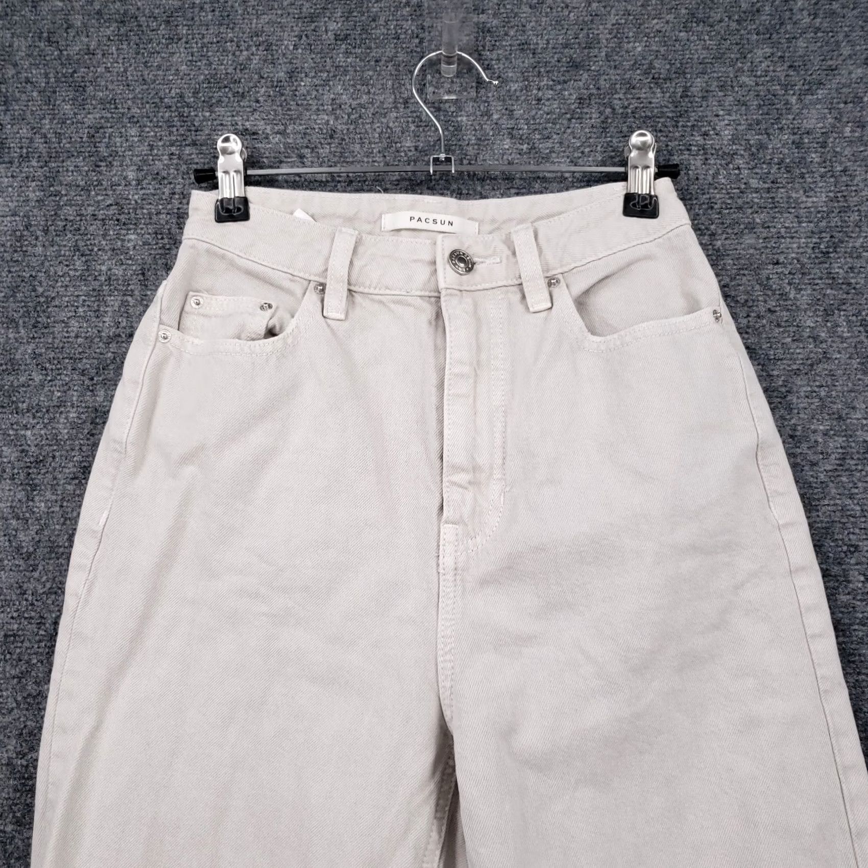 Pacsun PacSun Jeans Womens 25 Beige 90s Boyfriend High Rise Ripped Straight Leg Denim Jeans Size 42" / US 20 - 3 Thumbnail