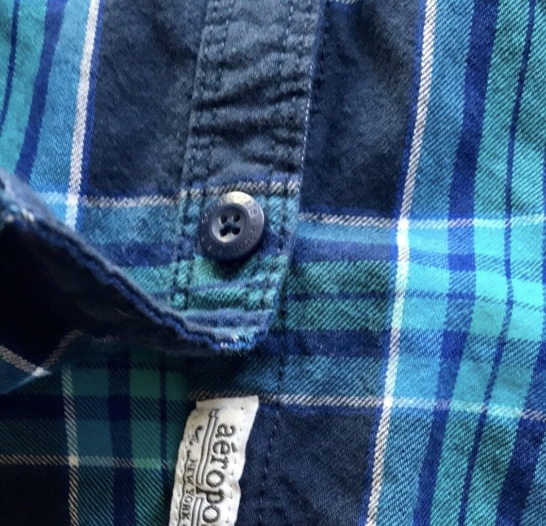 Aeropostale VINTAGE AEROPOSTALE PLAID FITTED BUTTON UP BLOUSE TOP SHIRT Size M / US 6-8 / IT 42-44 - 8 Thumbnail