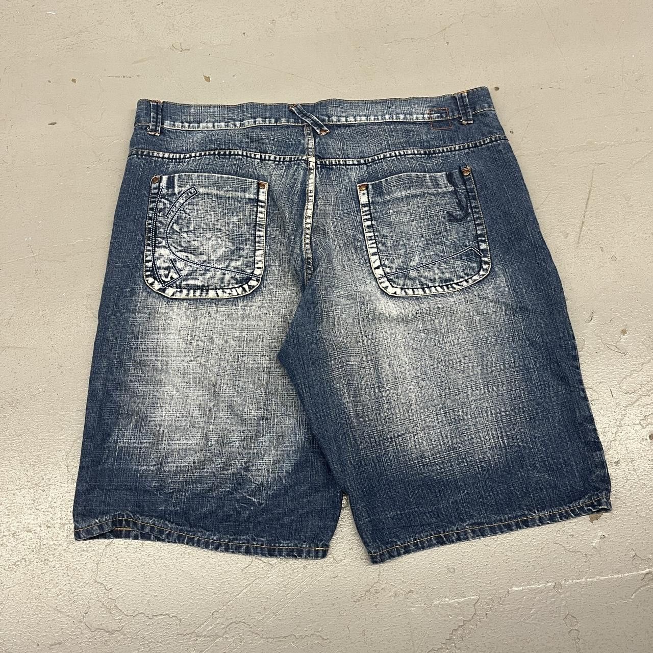 Karl Kani VTG Y2K Karl Kani Cyber Grunge Super Baggy Jean Shorts 46 Size US 44 / EU 60 - 1 Thumbnail