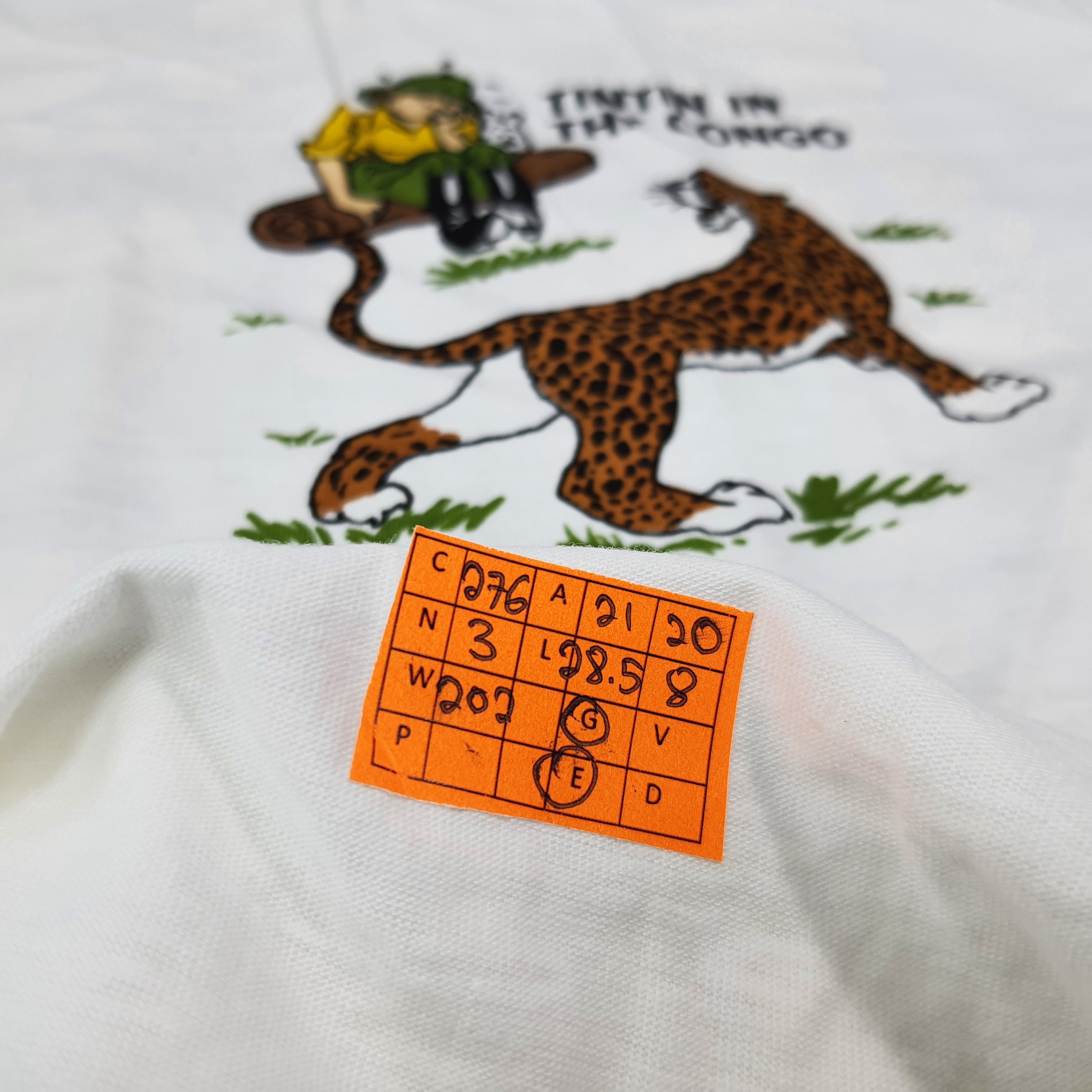 Vintage Vintage 90s Tintin In The Congo Retro Comic T-Shirt C276N3 Size US L / EU 52-54 / 3 - 7 Thumbnail
