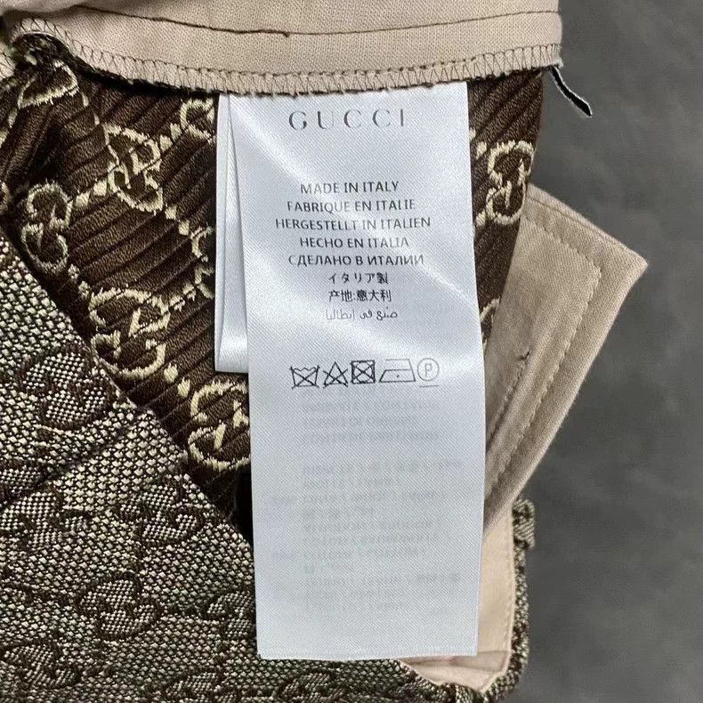 Gucci Gucci The latest gray full-print pattern logo wide-leg trou Size US 40 / EU 56 - 6 Thumbnail