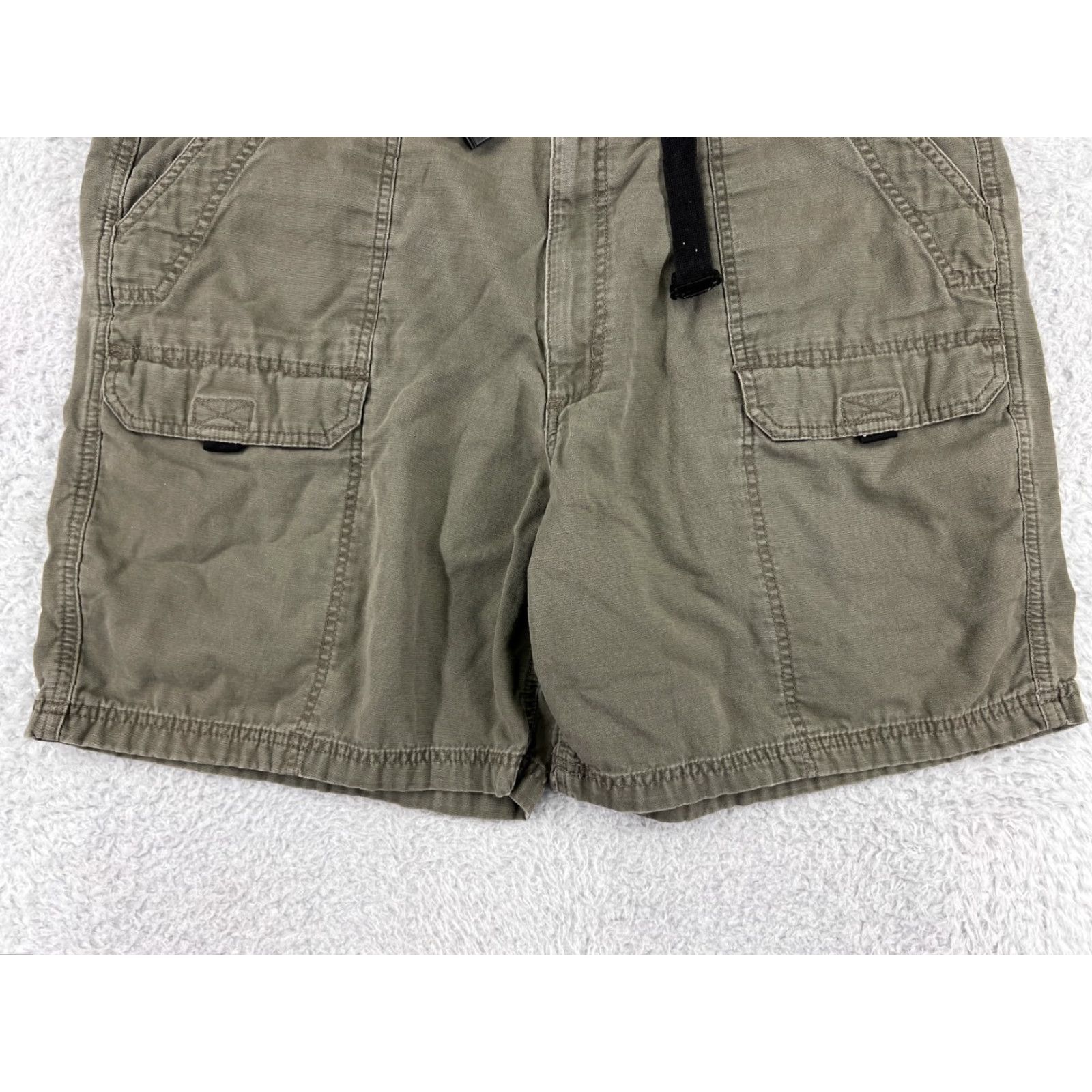 Wrangler Wrangler Shorts Mens 40 Green Cargo Belted Duck Fabric Durable Hike Fish Camp Size US 40 / EU 56 - 4 Thumbnail