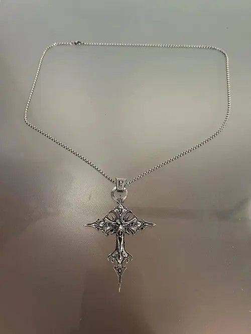 Japanese Brand Gothic Skeleton Cross Necklace Size ONE SIZE - 5 Thumbnail