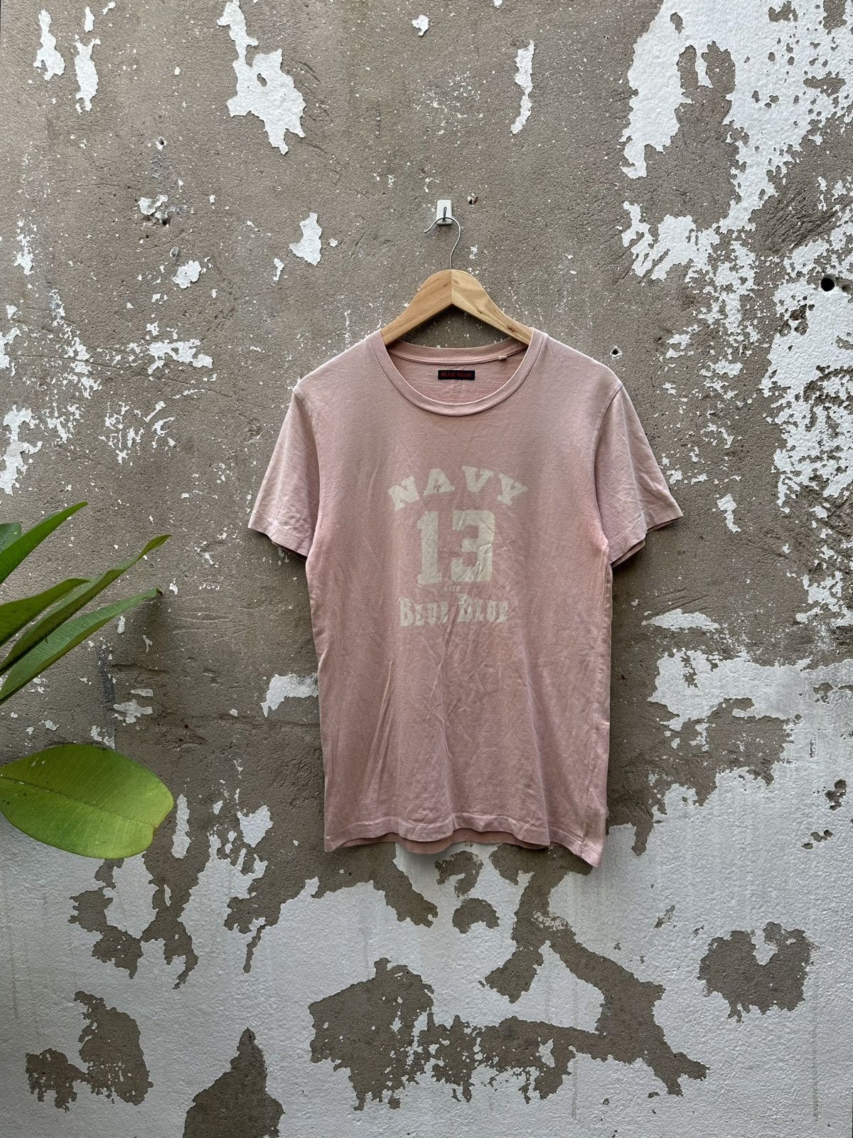 Vintage Blue blue western japan tshirt