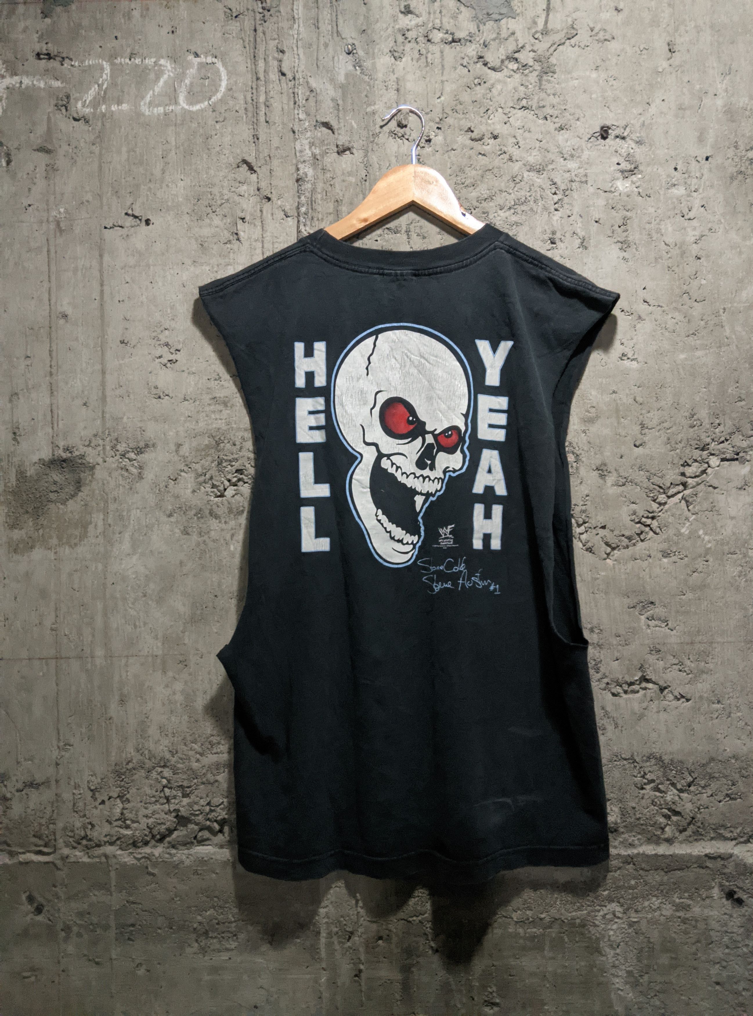 WWF Vintage 1998 stone cold wwf wwe chopped t shirt Size US M / EU 48-50 / 2 - 1 Thumbnail