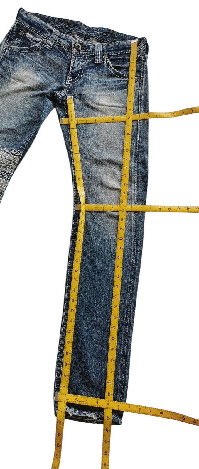 Hysteric Glamour Rodeo Crowns Japanese Patchwork Denim Jeans Size US 30 / EU 46 - 10 Thumbnail