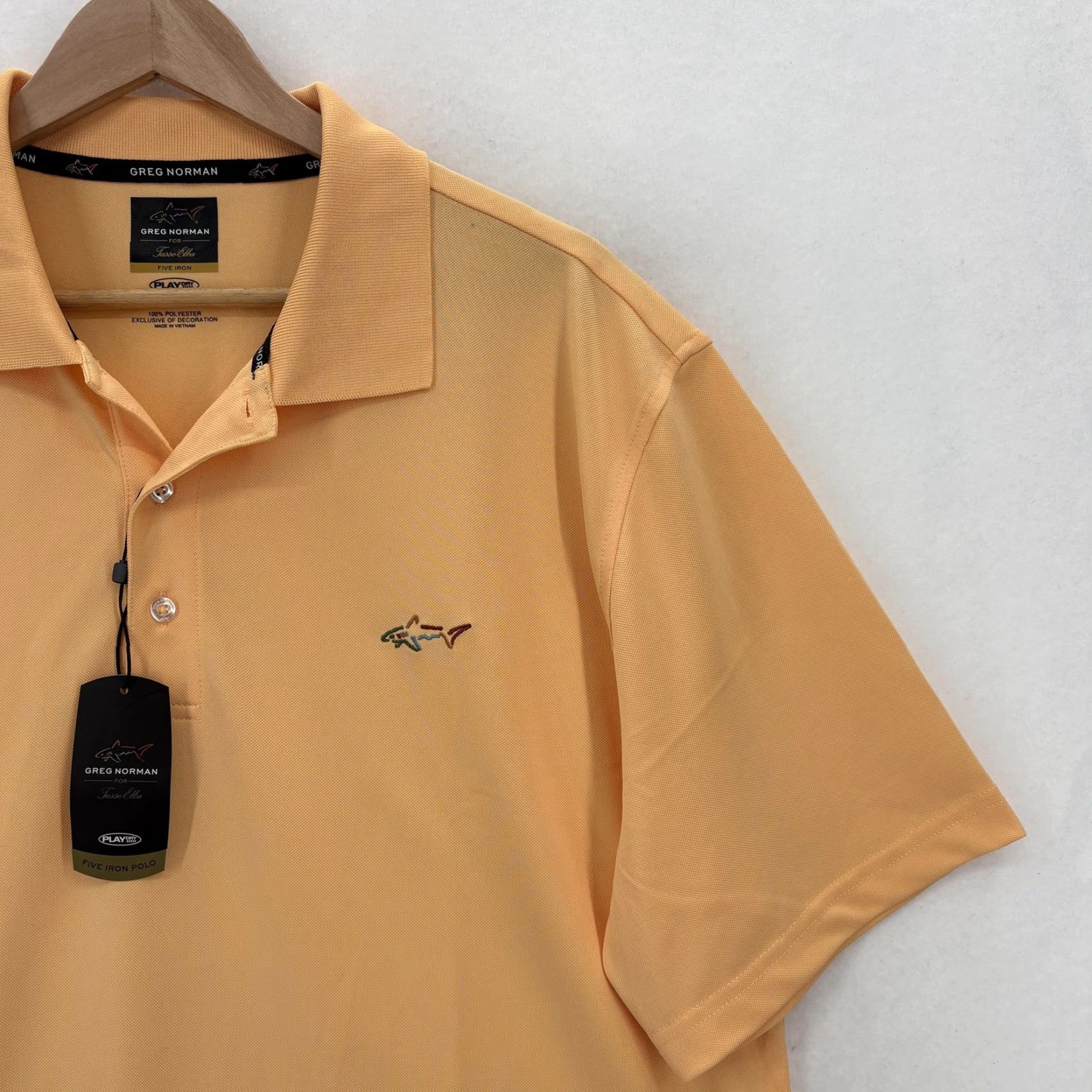 Vintage Greg Norman Polo Shirt Mens L Orange PlayDry UPF 30 Moisture Wicking Golf Size US L / EU 52-54 / 3 - 2 Thumbnail