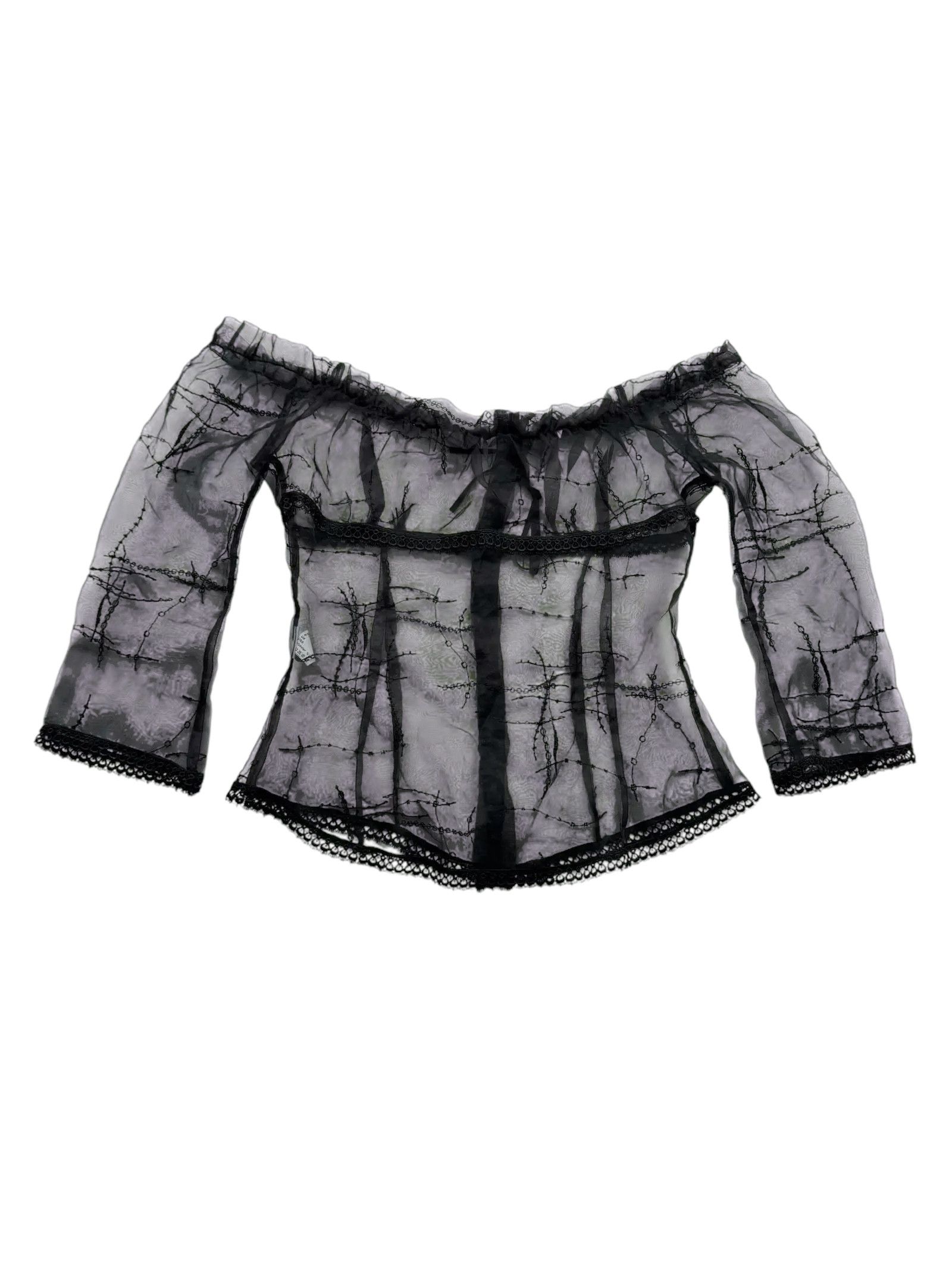 Other Vintage Mesh Blouse M79(E88)D15(V87) Size S / US 4 / IT 40 - 4 Thumbnail