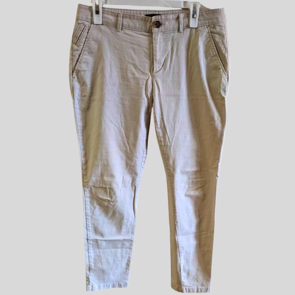 Banana Republic Banana Republic Womens Khaki Chino Pants Slim Fit Size 4 Light Beige Stretch Size 27" / US 4 / IT 40 - 1 Thumbnail