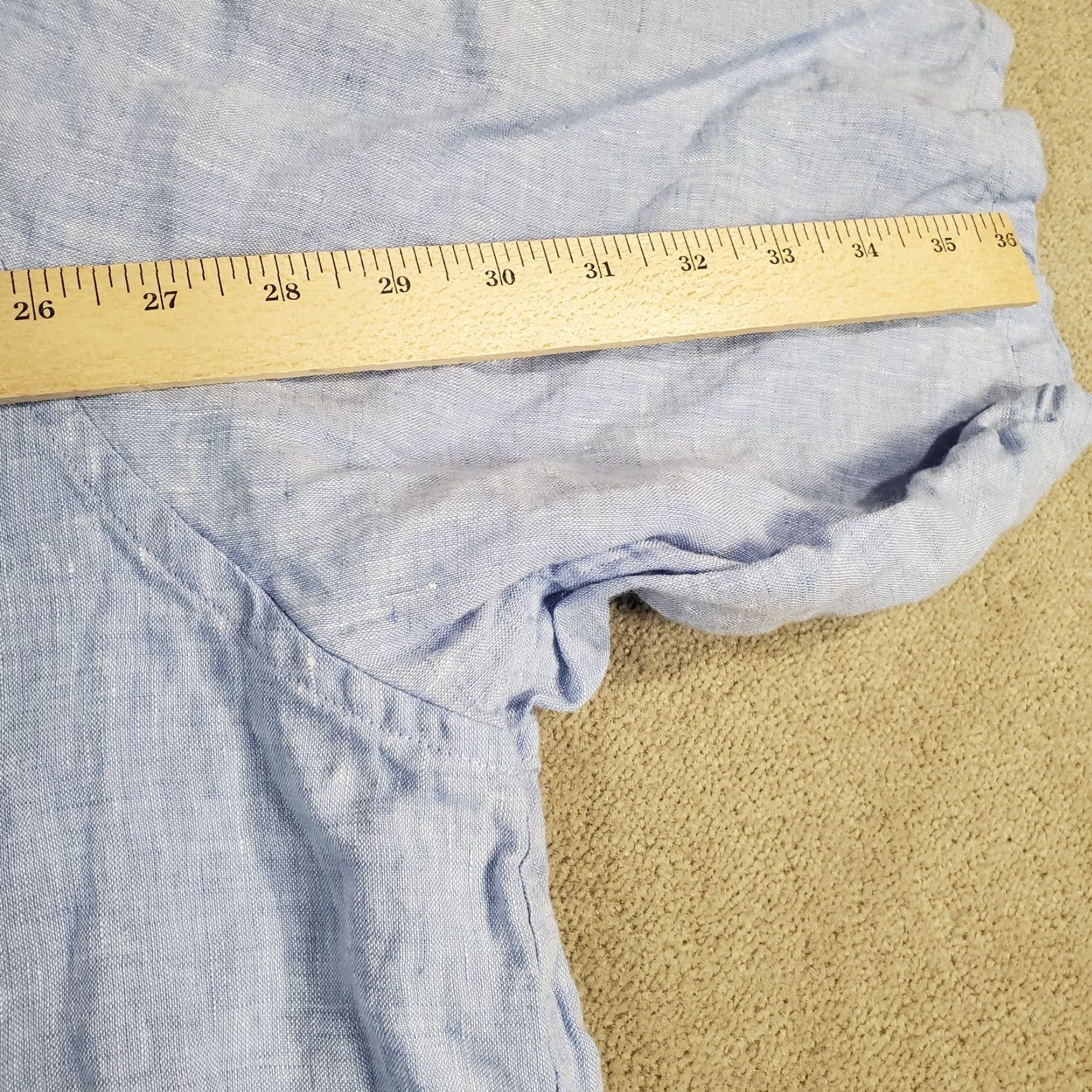 Murano Murano Shirt Mens 4XB Blue Button Up Short Sleeve Casual Linen Size US XXL / EU 58 / 5 - 5 Thumbnail