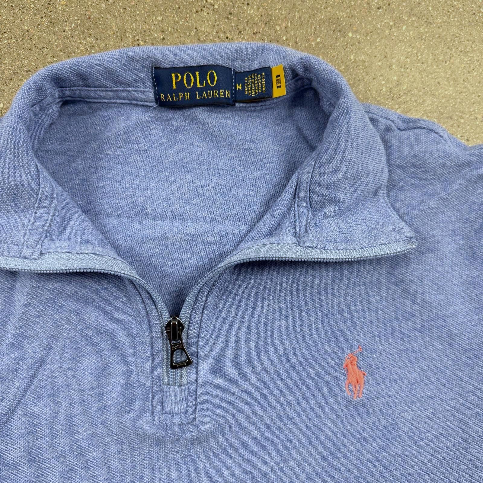 Polo Ralph Lauren Polo Ralph Lauren Men's French Rib 1/4 Zip Pullover M Size US M / EU 48-50 / 2 - 2 Thumbnail