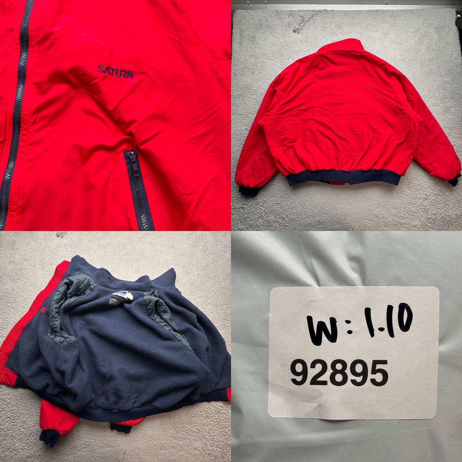 Vintage VINTAGE Swingster Polar Fleece Bomber Jacket Mens 2XL Red Saturn Shirt/Coat Mens 90s Size US XXL / EU 58 / 5 - 9 Thumbnail