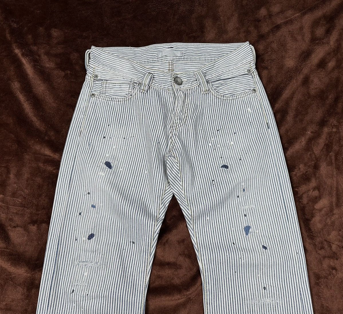 Japanese Brand Bobson Distressed Dirty Jeans Size US 30 / EU 46 - 2 Thumbnail