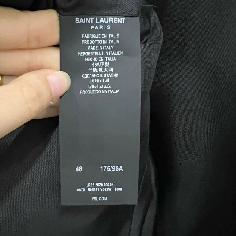 Saint Laurent Paris Saint Laurent Black Collar Suit Jacket-2506 Size US M / EU 48-50 / 2 - 5 Thumbnail